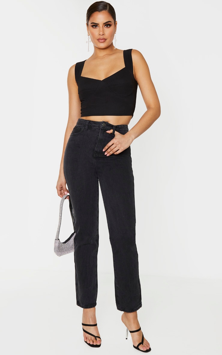 PRETTYLITTLETHING Tall - Jean droit noir