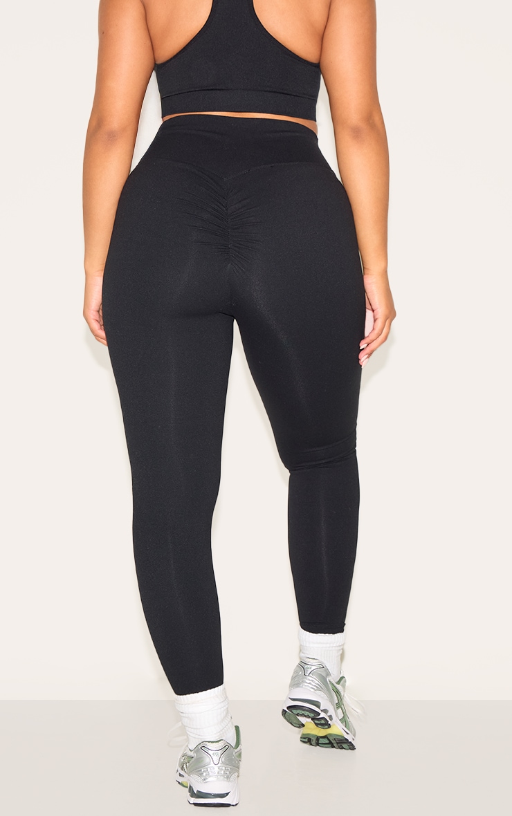 Shape Black Active Highwaisted Ruched Bum Leggings image 3