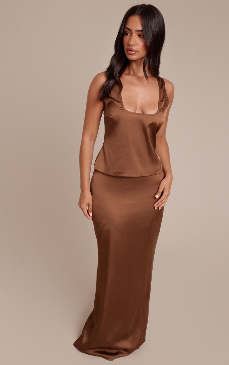 Petite Mocha Scoop Neck Cami Top image 3