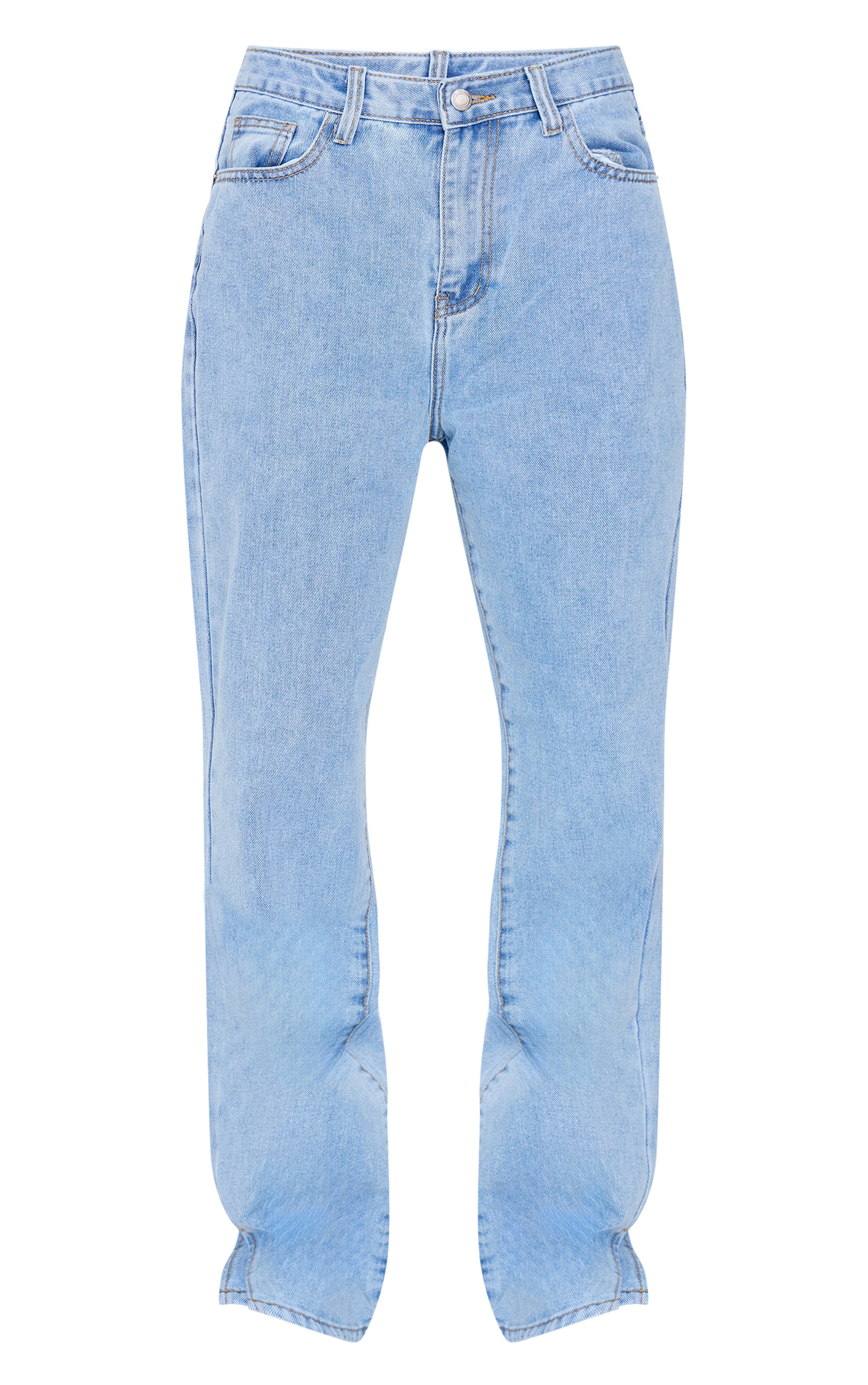 Light Blue Wash L30 Split Hem Style Jeans image 5