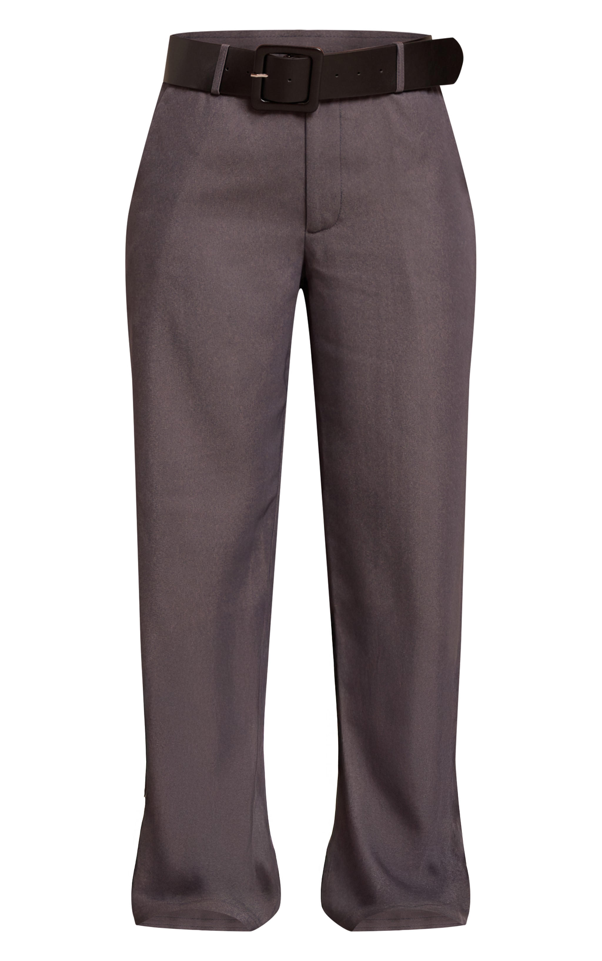 Petite Charcoal Belted Wide leg Pants image 5