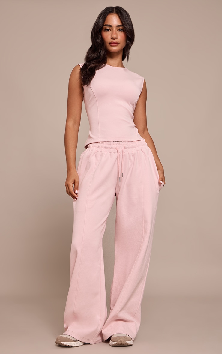 Petite Top tissé rose à taille cintrée image 3
