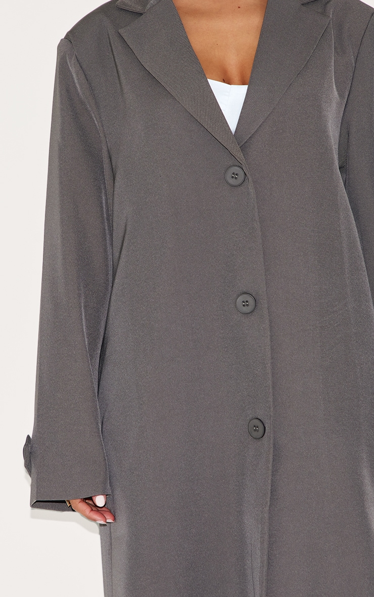 Petite Charcoal Grey Trench Coat image 4