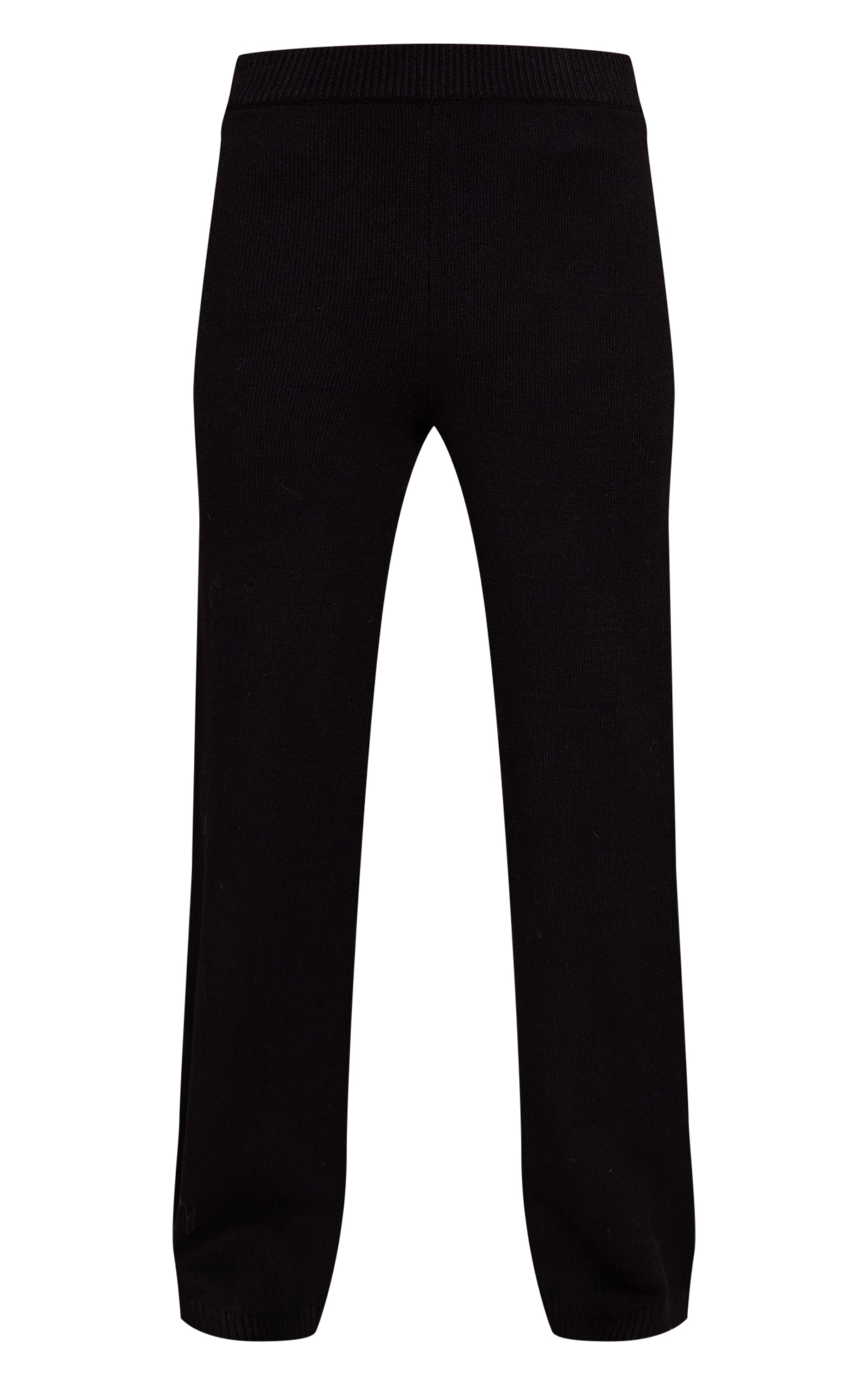 Black Wide leg Knit Pant image 5