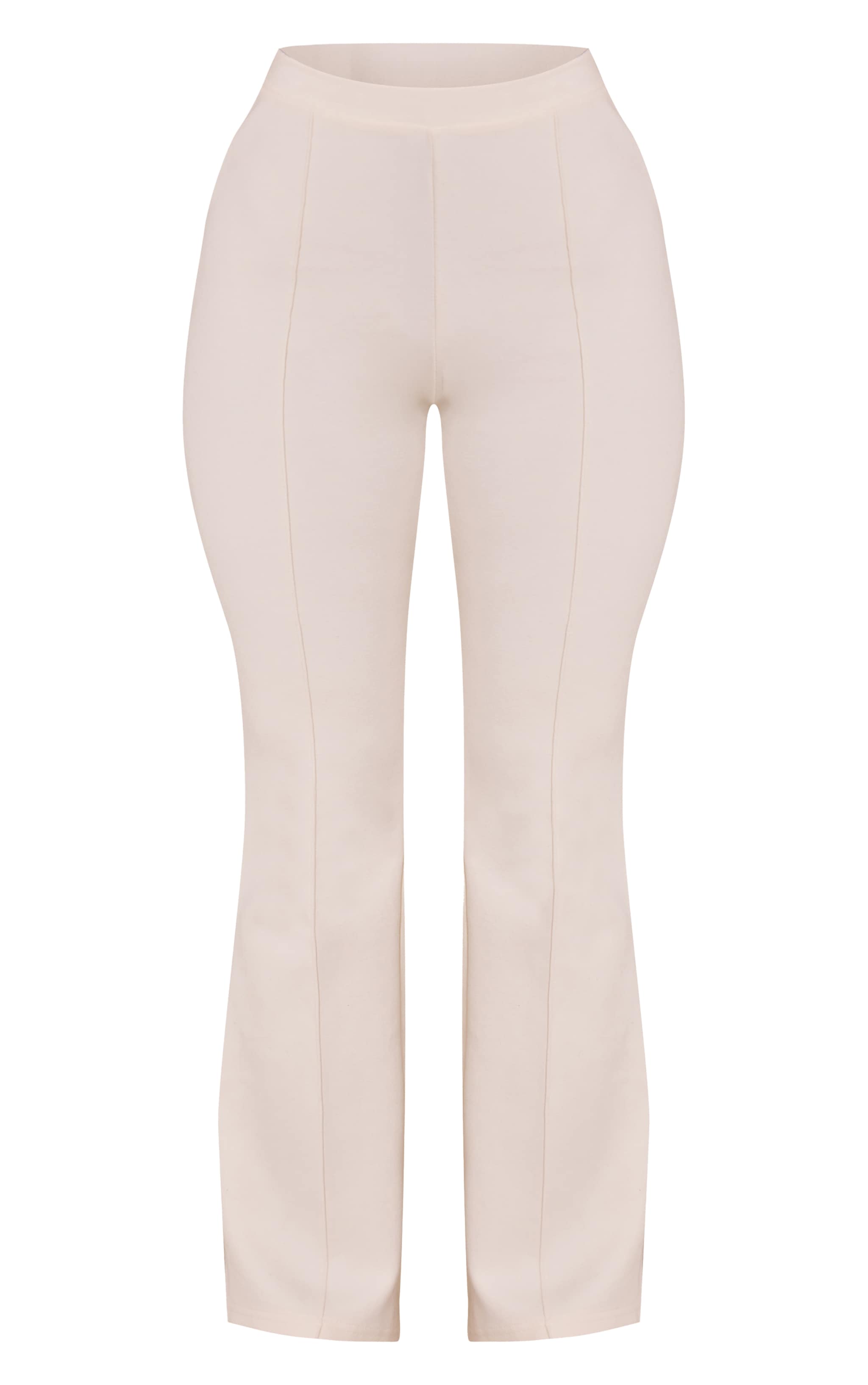 Petite Pantalon flare tissé crème à lisérés devant image 5
