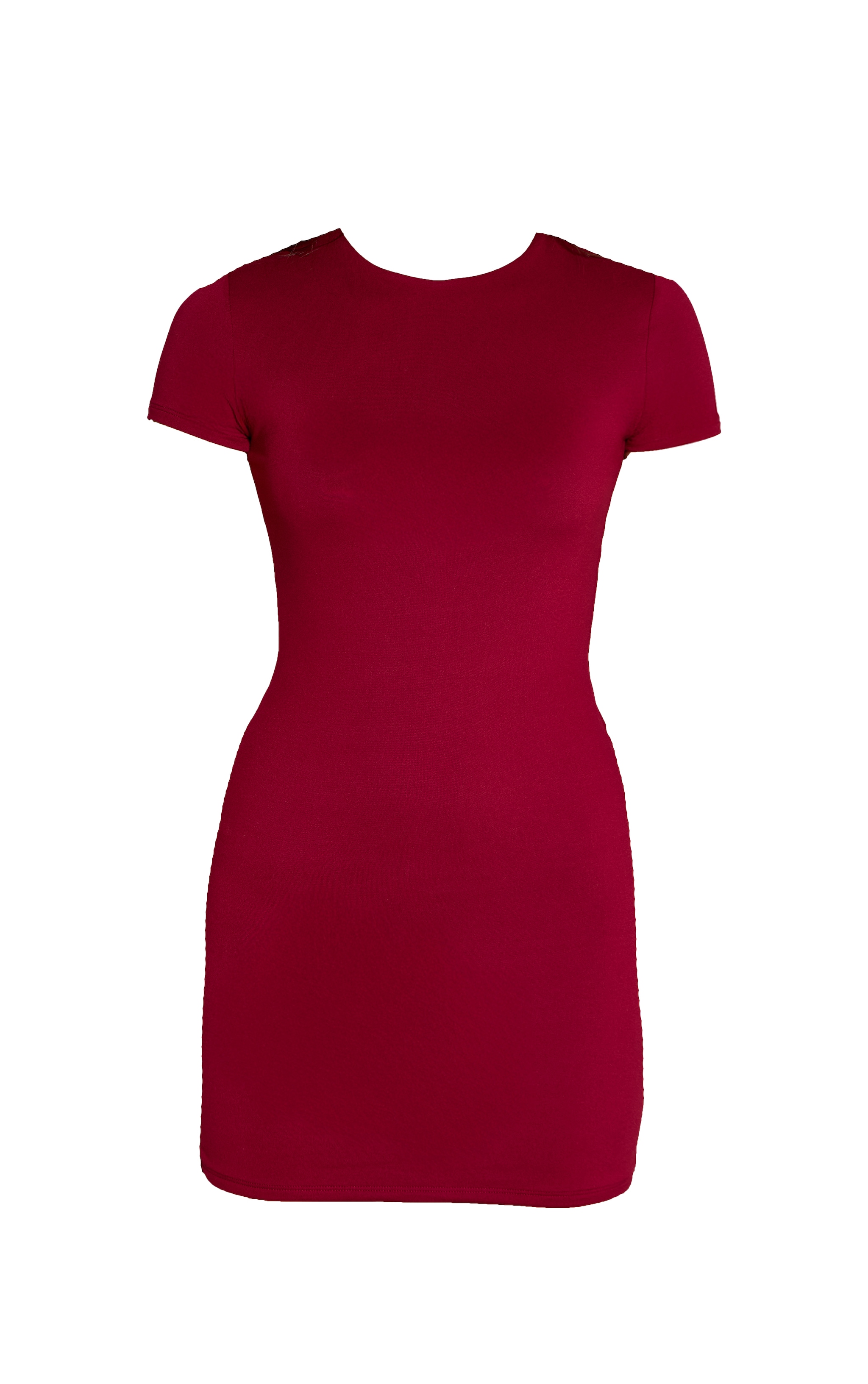 Wine Soft Touch Jersey Cap Sleeve Bodycon Dress image 5