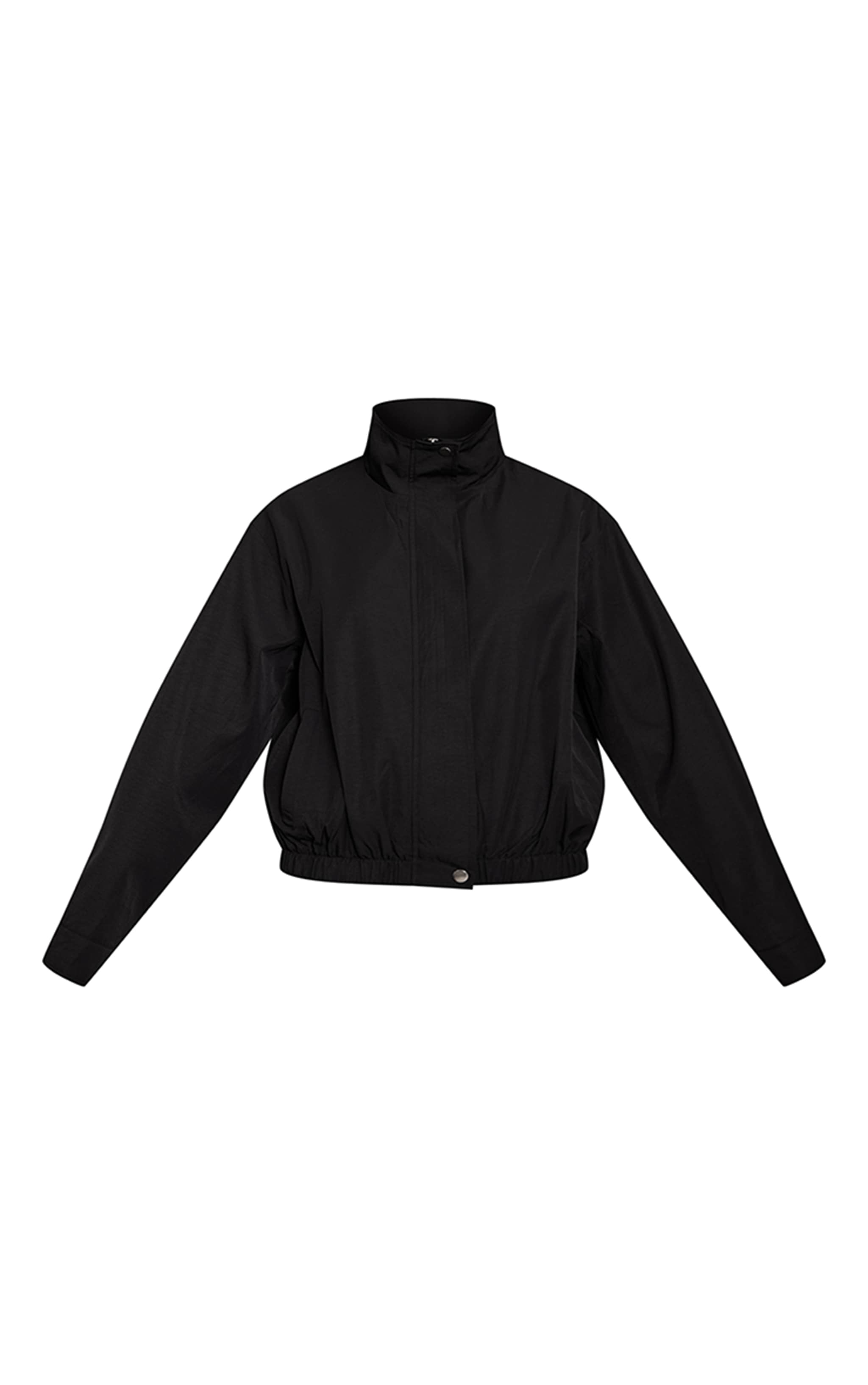 Black High Neck Windbreaker image 5