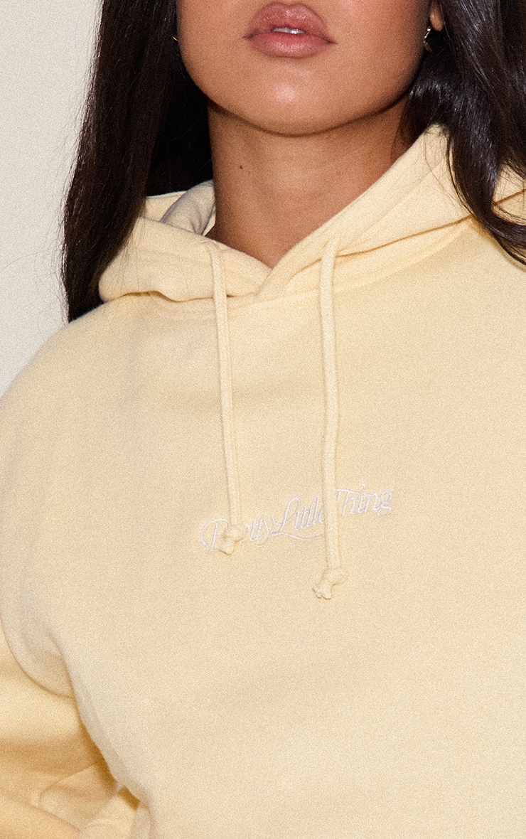 Butter Cream Embroidered Oversized Sweat Hoodie image 4