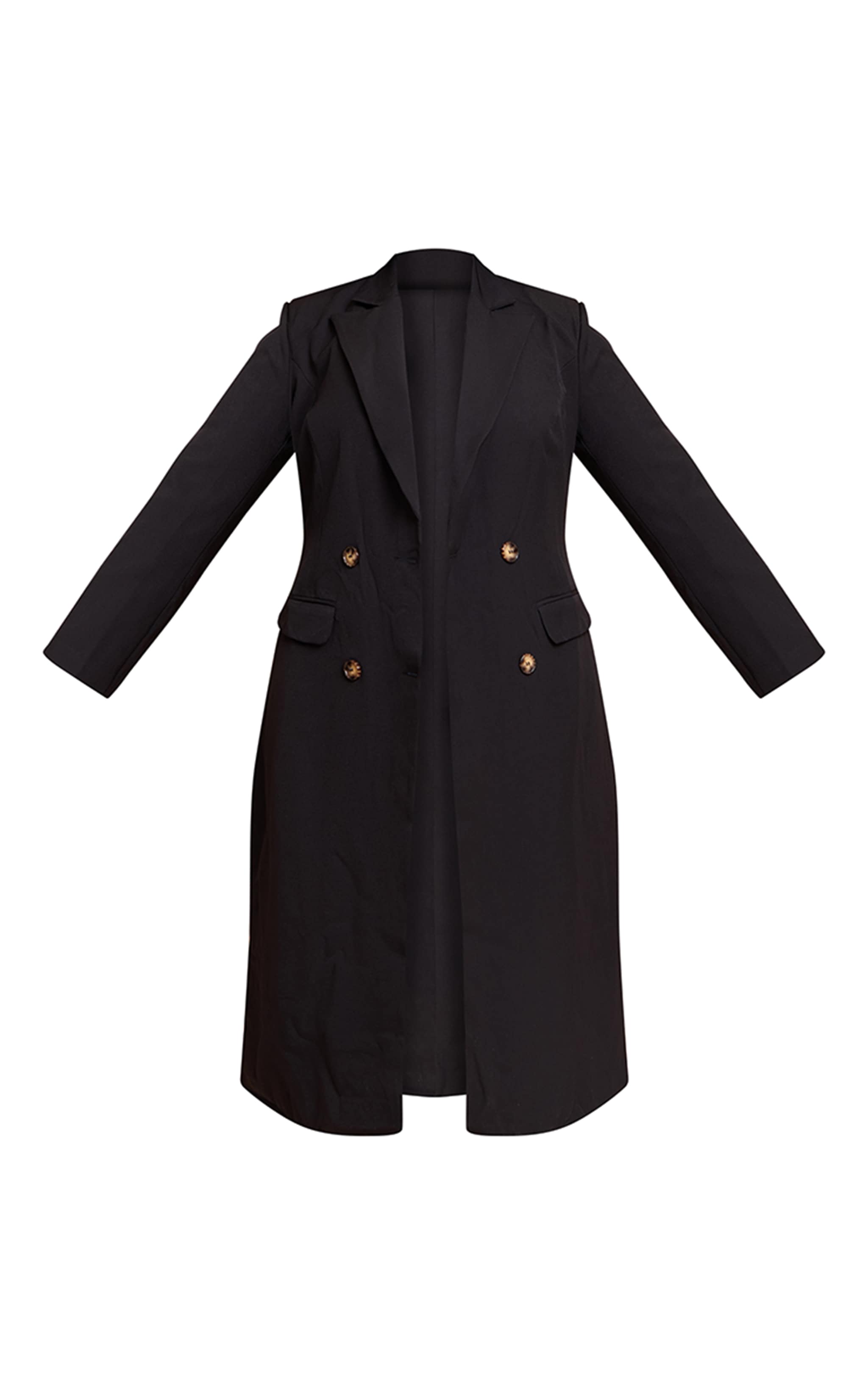 Plus Black Maxi Length Duster Coat image 5