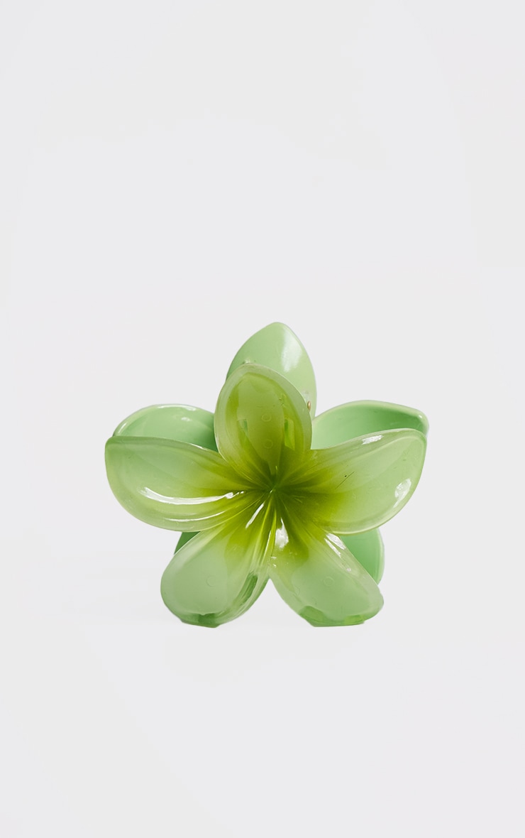 Green Ombre Flower Clip image 2