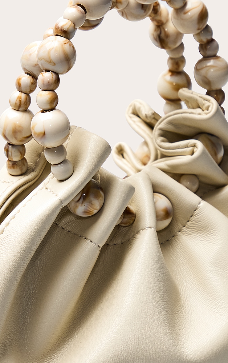 Cream Beaded Handle Grab Bag image 4
