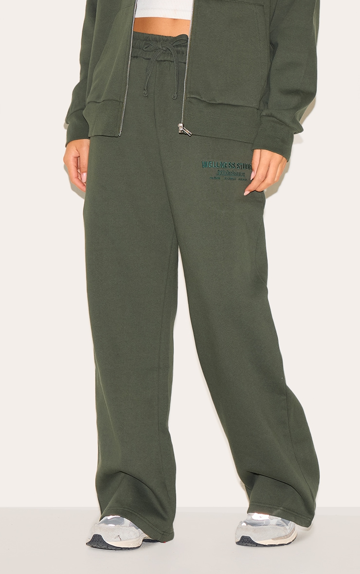 Jogging large oversize deluxe kaki brodé image 2