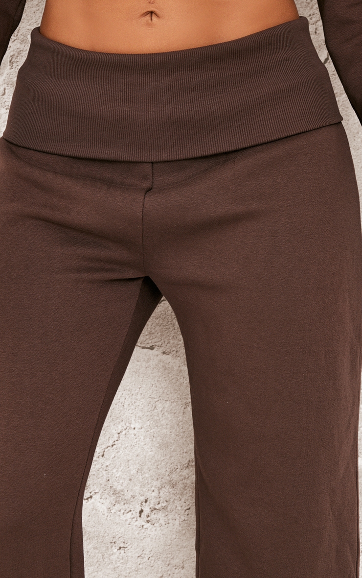 Shape Chocolate Foldover Waist Flare Sweatpants image 4