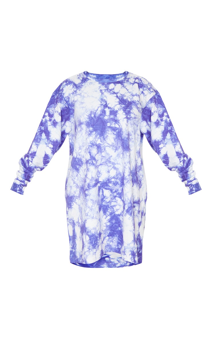 Lilac Youth Back Print Tie Dye Oversized Sweatshirt Dress image 3