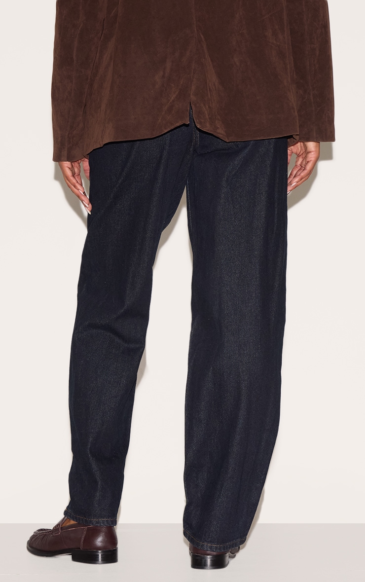 Dark Indigo High Waist Boyfriend Jeans image 3