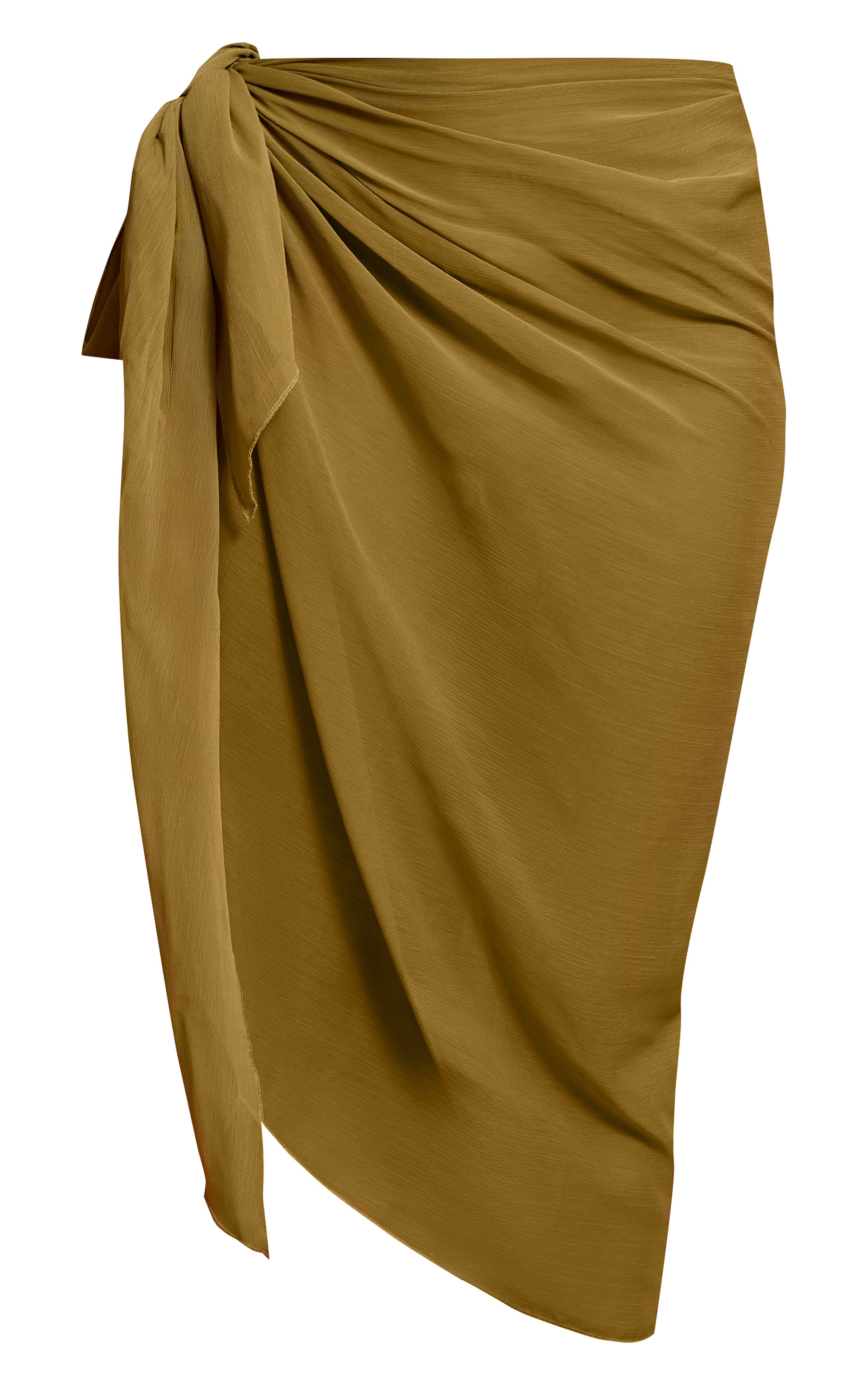 Olive Chiffon Sheer Tie Sarong image 6