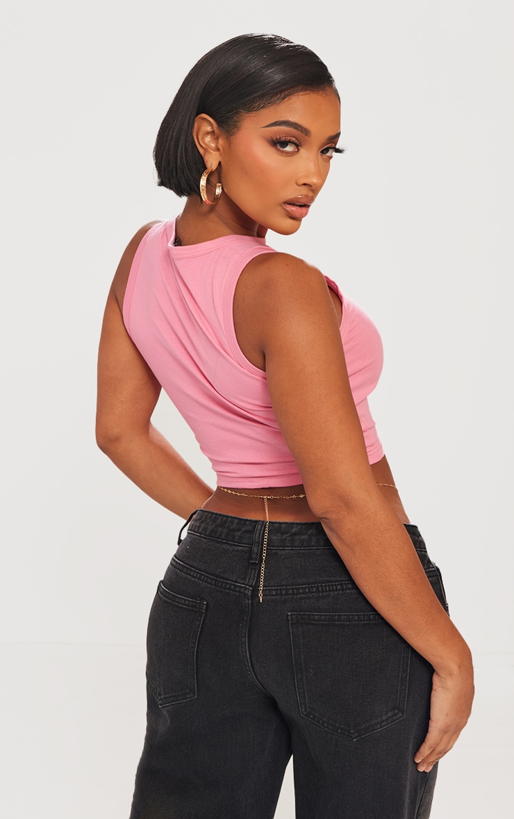  Shape Bright Pink Cotton Angel Energy Crop Top image 2