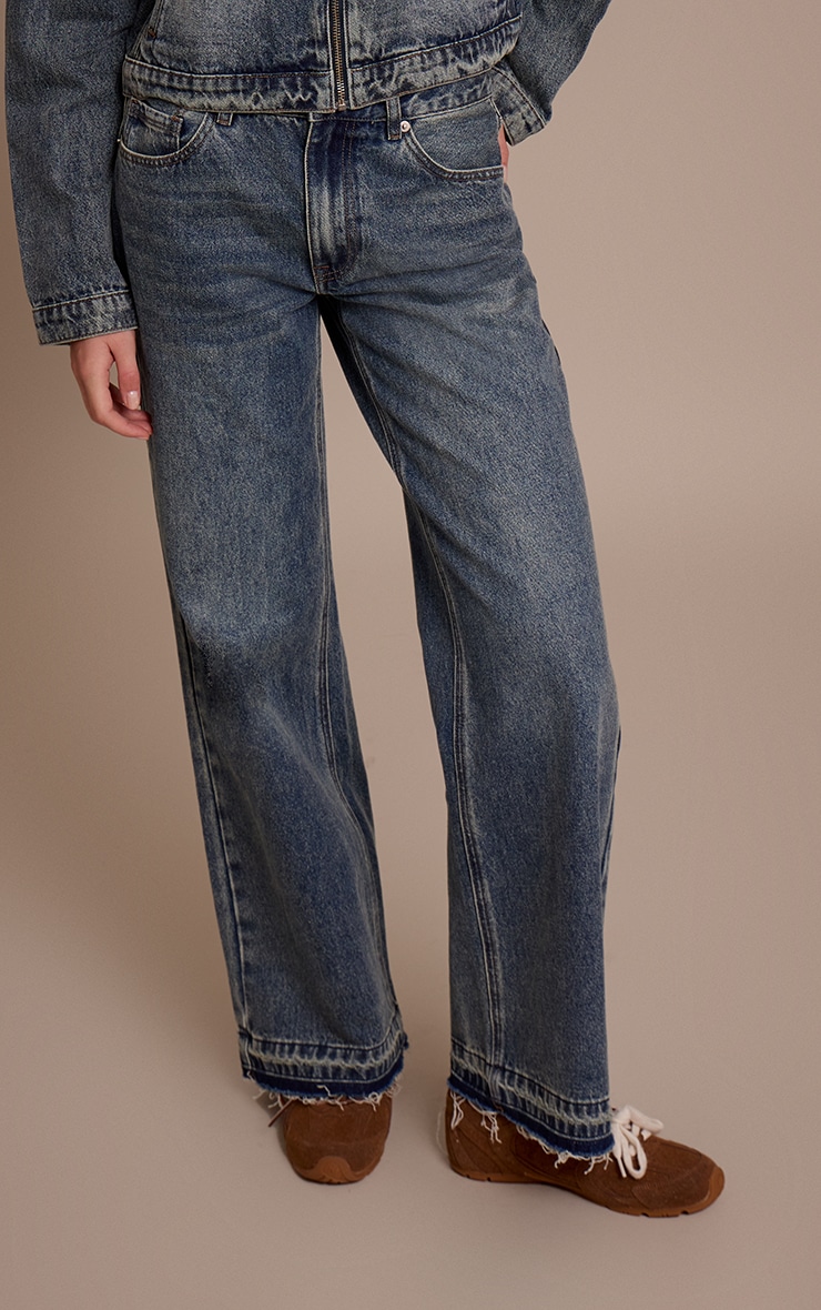 Vintage Released Hem Straight Leg Jeans image 2