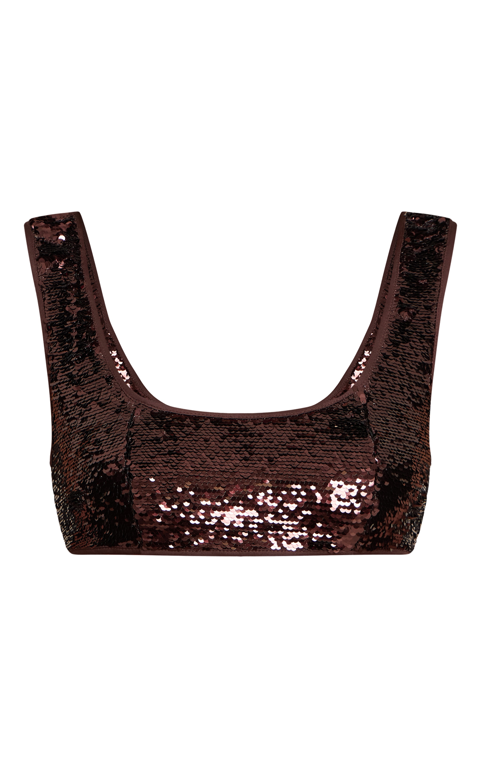 Chocolate Sequin Bralet  image 5
