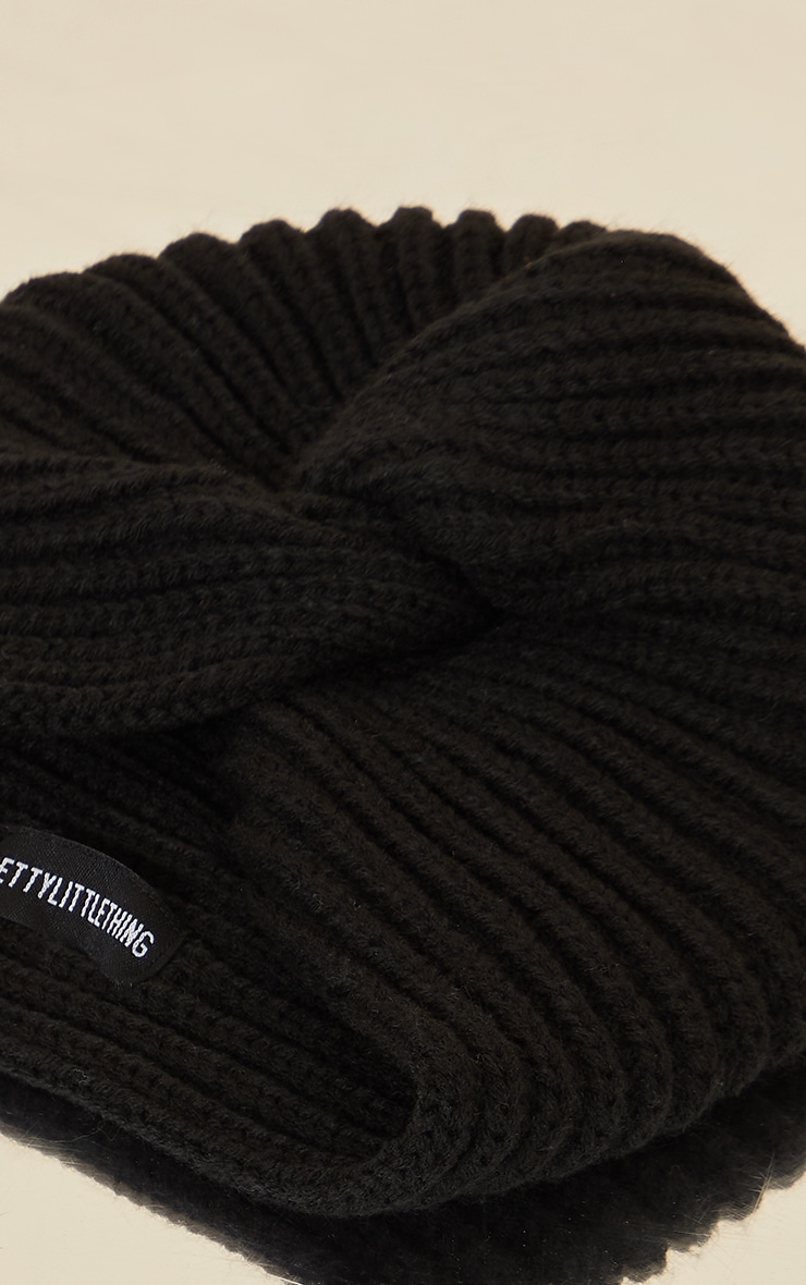 Black Knitted Turban image 3