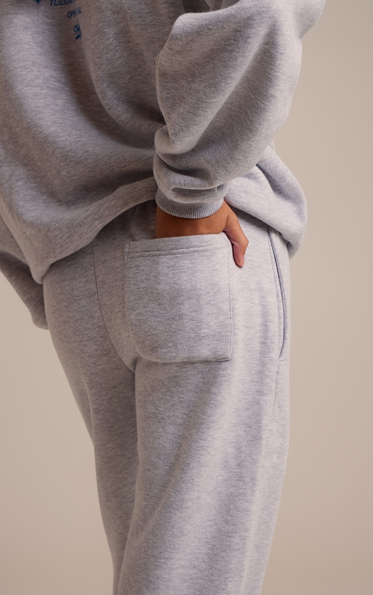 Ash Grey Run Club Cotton Fleece Cuffed Sweatpants image 3