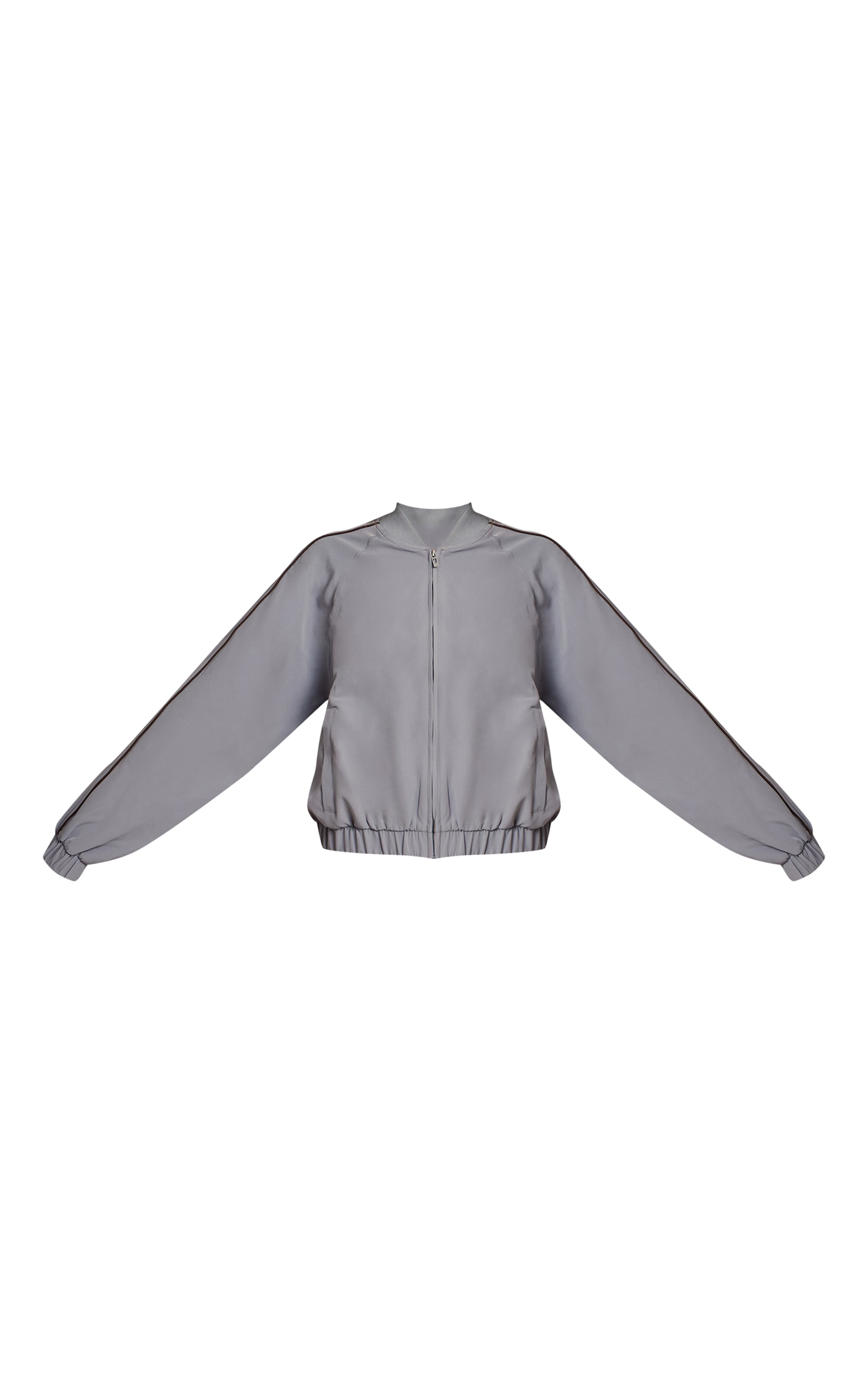Veste bomber bleu clair à lisérés structurants tricotés image 5