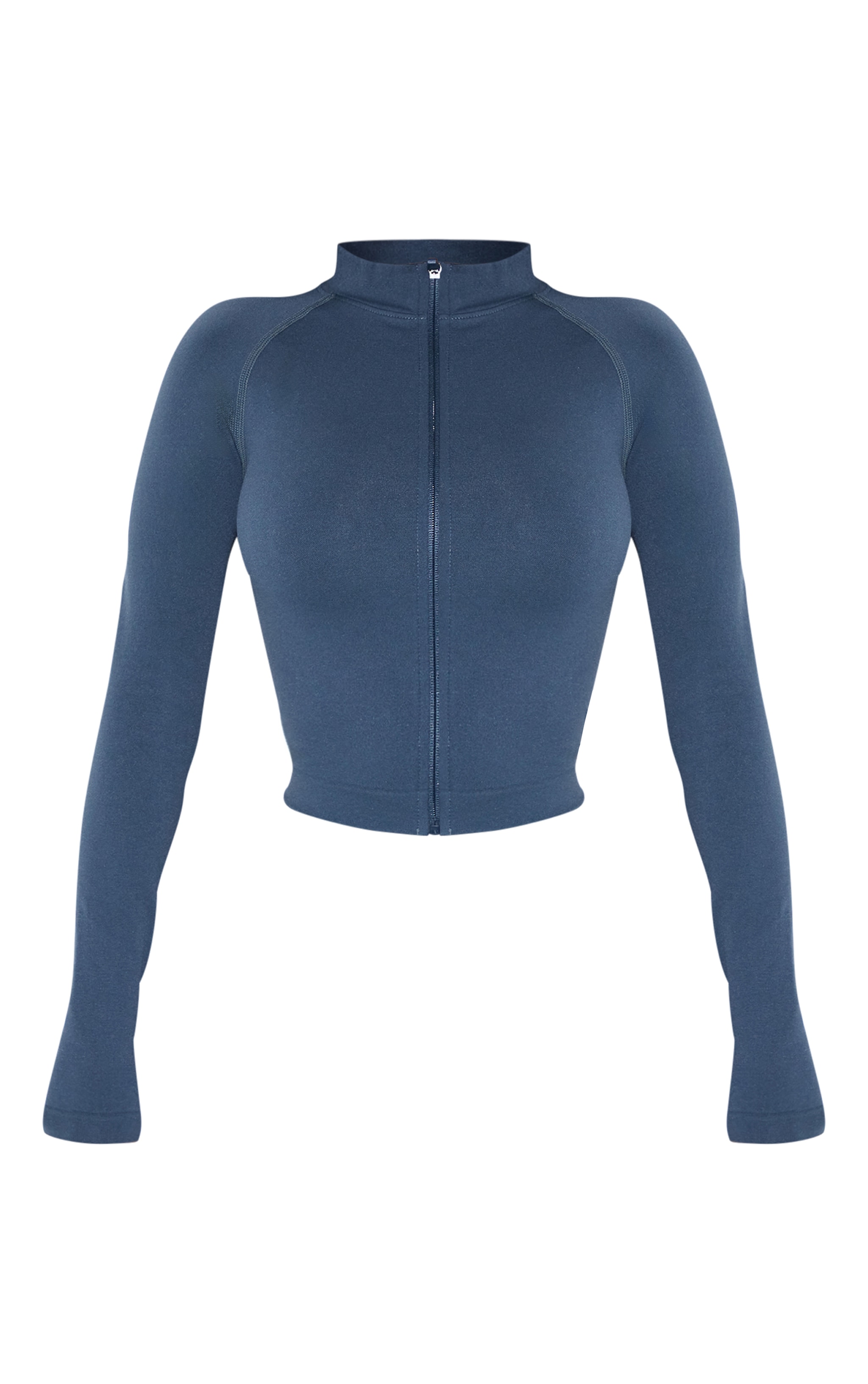 Shape Navy Seamless Active Zip Through Jacket image 5