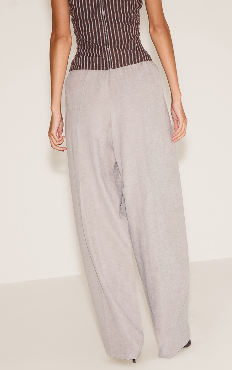 Mushroom Peachskin Wide Leg Pants image 3