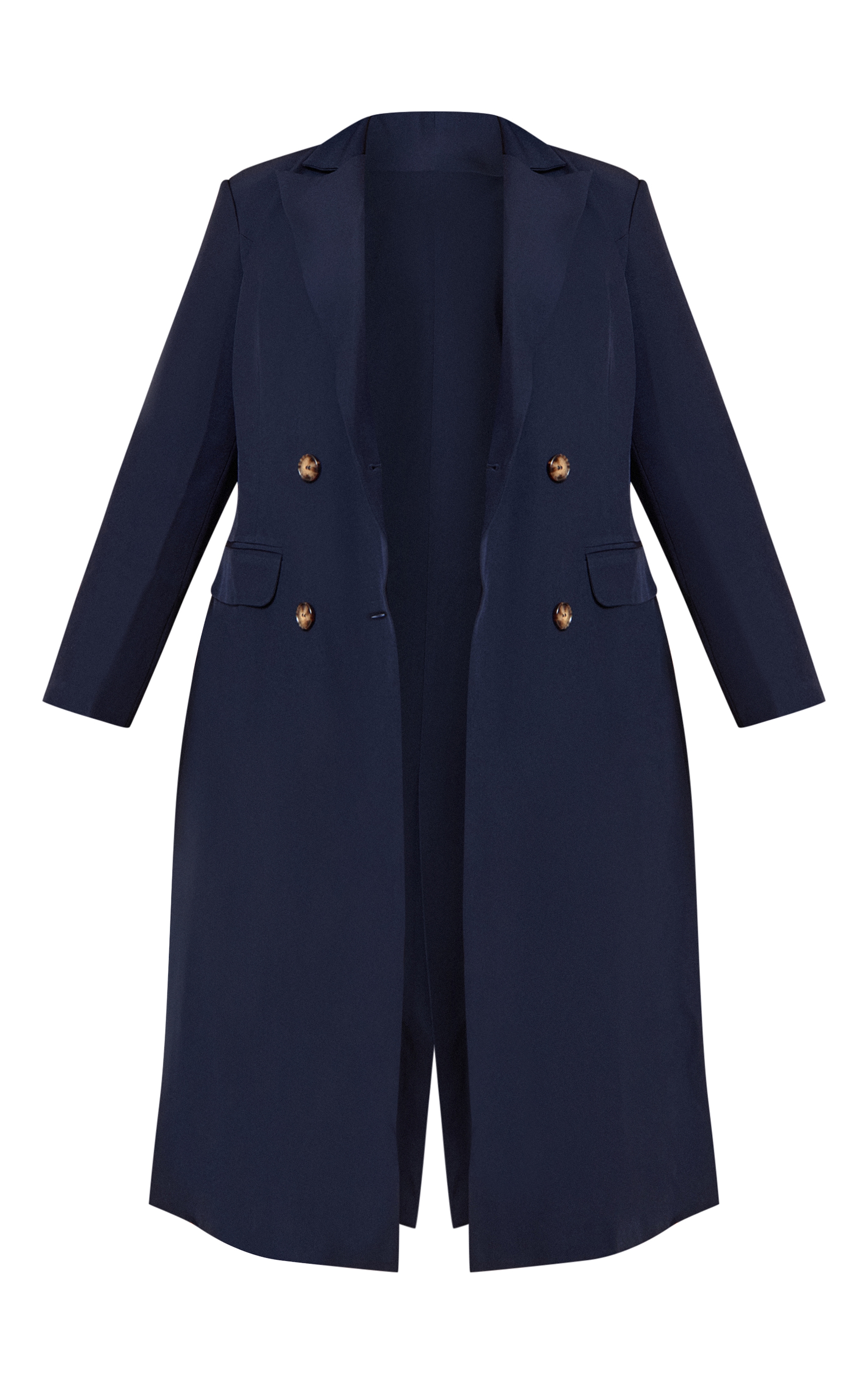 Plus Manteau style duster long bleu marine image 5