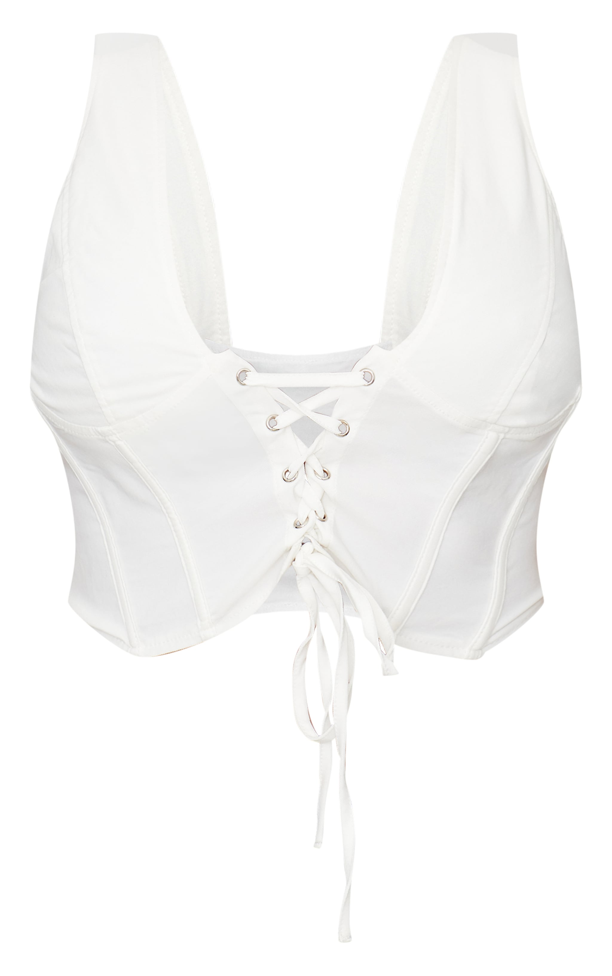 Shape Corset blanc à décolleté plongeant et lacets image 5