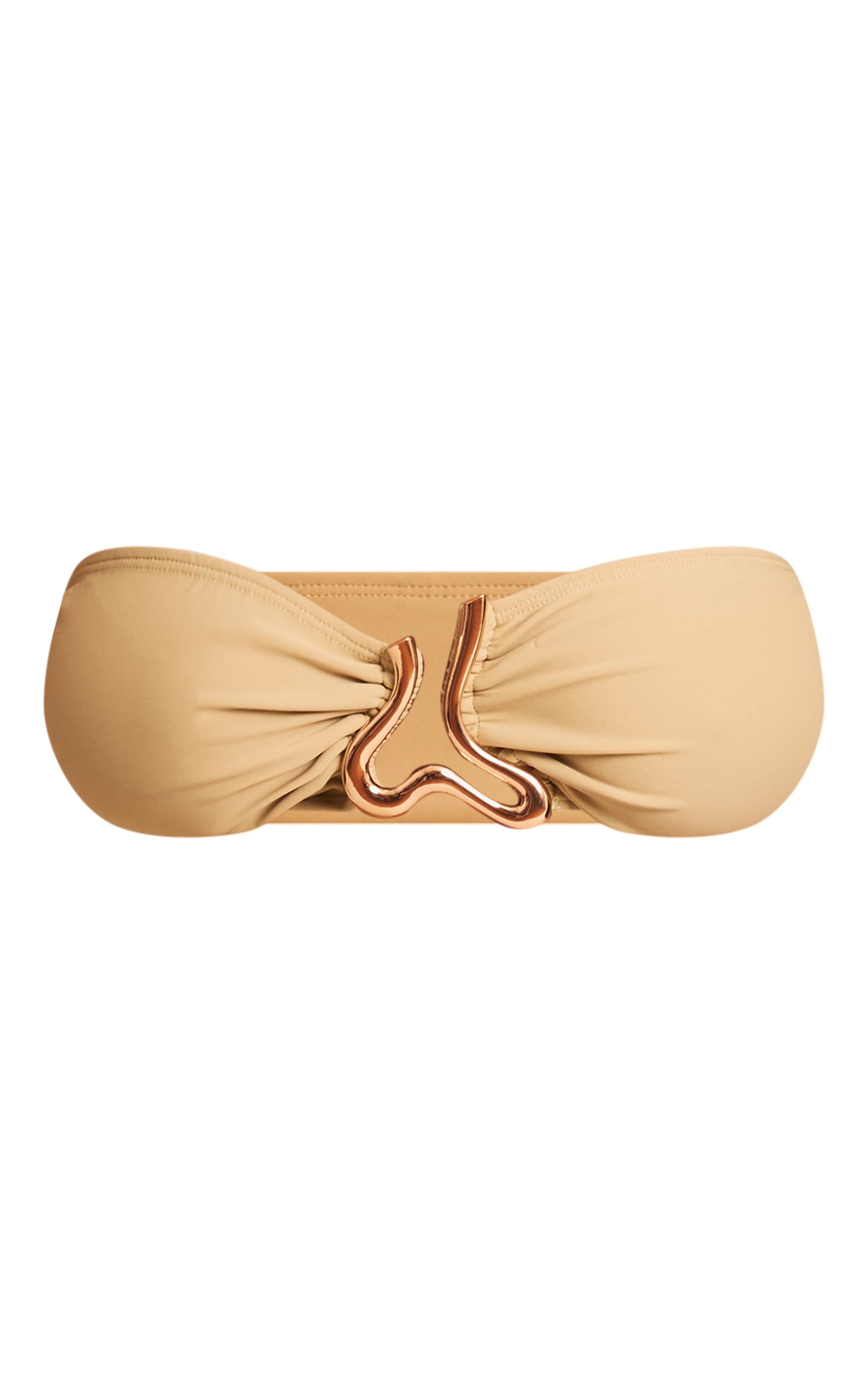 Shape Olive Gold Wave Trim Bandeau Bikini Top image 5