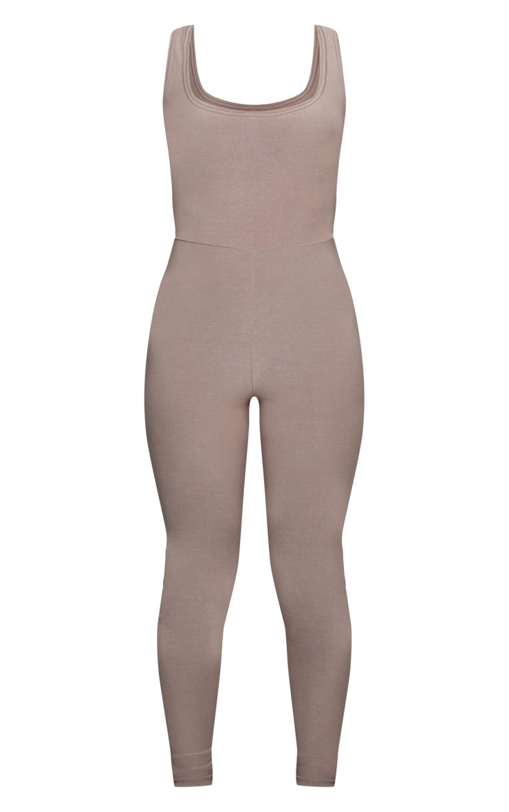 Taupe Slinky Sleeveless Scoop Neck Jumpsuit PrettyLittleThing USA