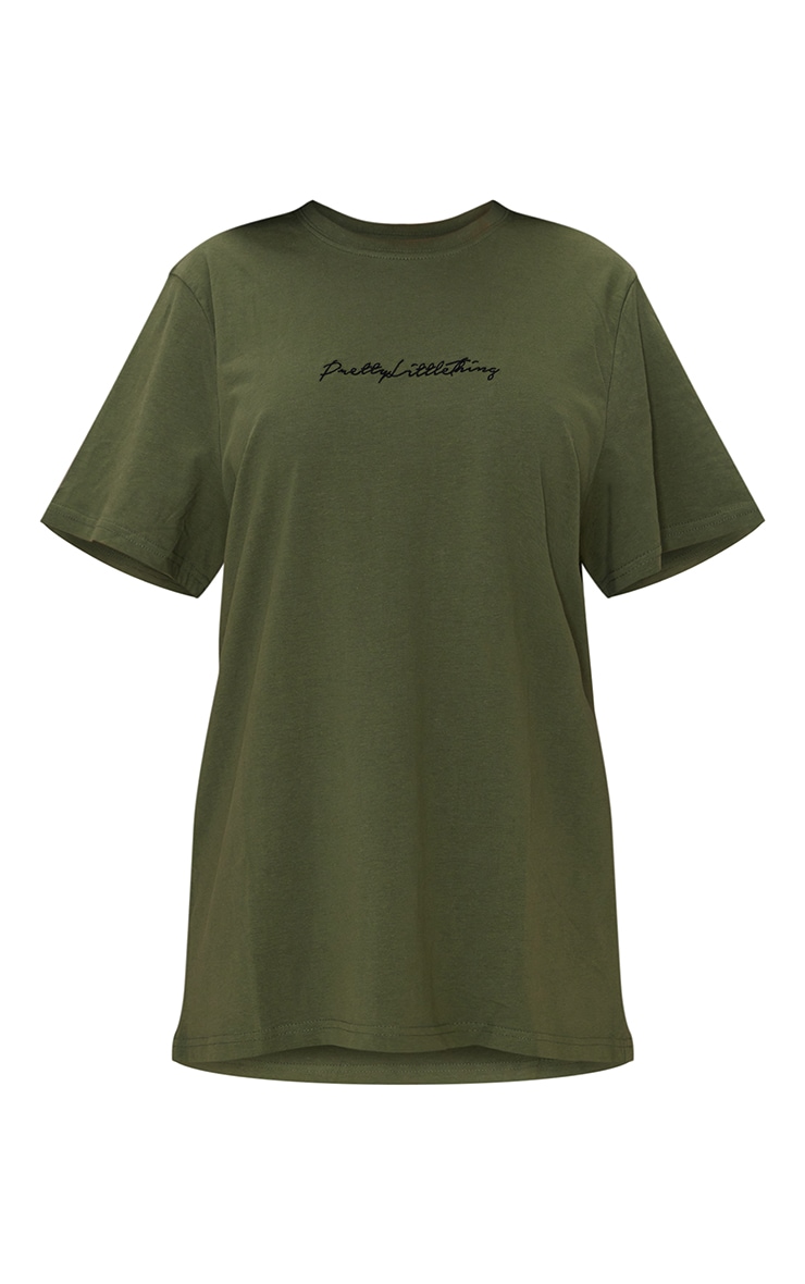 PRETTYLITTLETHING Cotton Khaki Oversized T-Shirt image 5