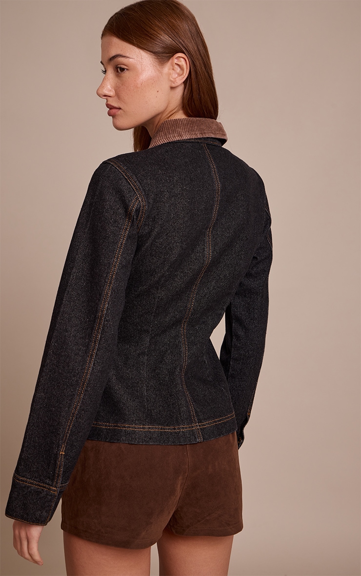 Raw Indigo Cinched Denim Jacket image 2