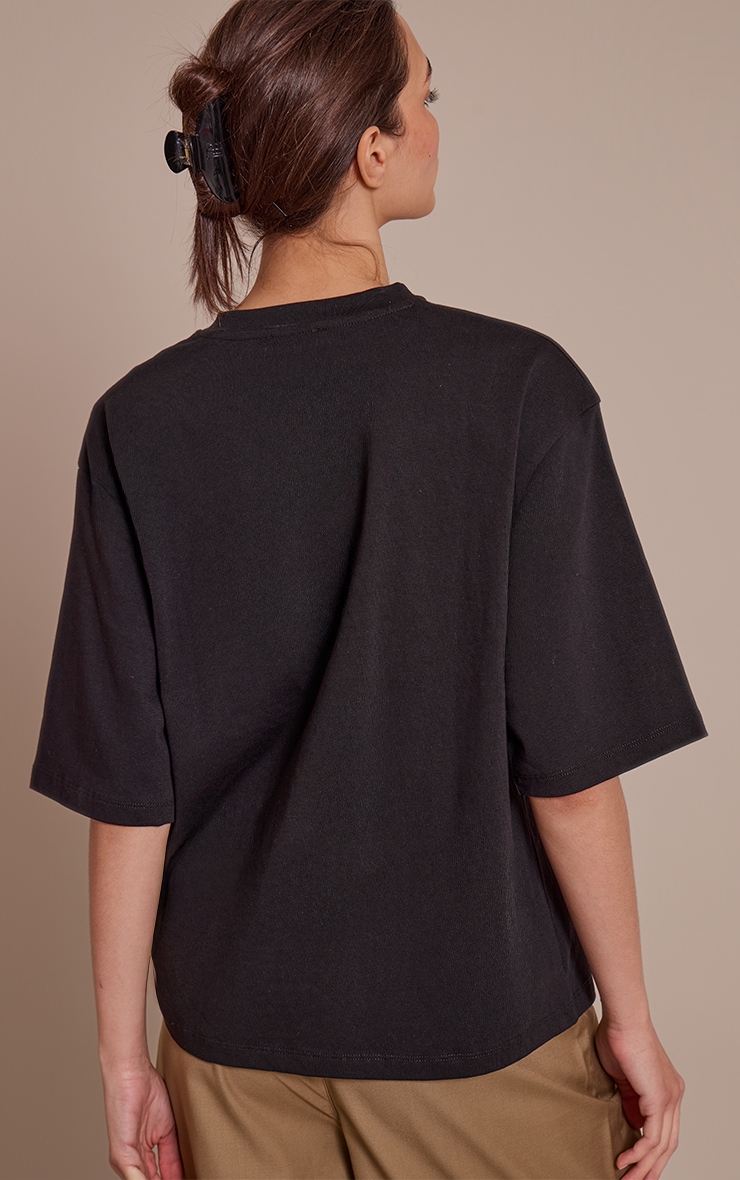 Black Oversized Boxy T Shirt image 2