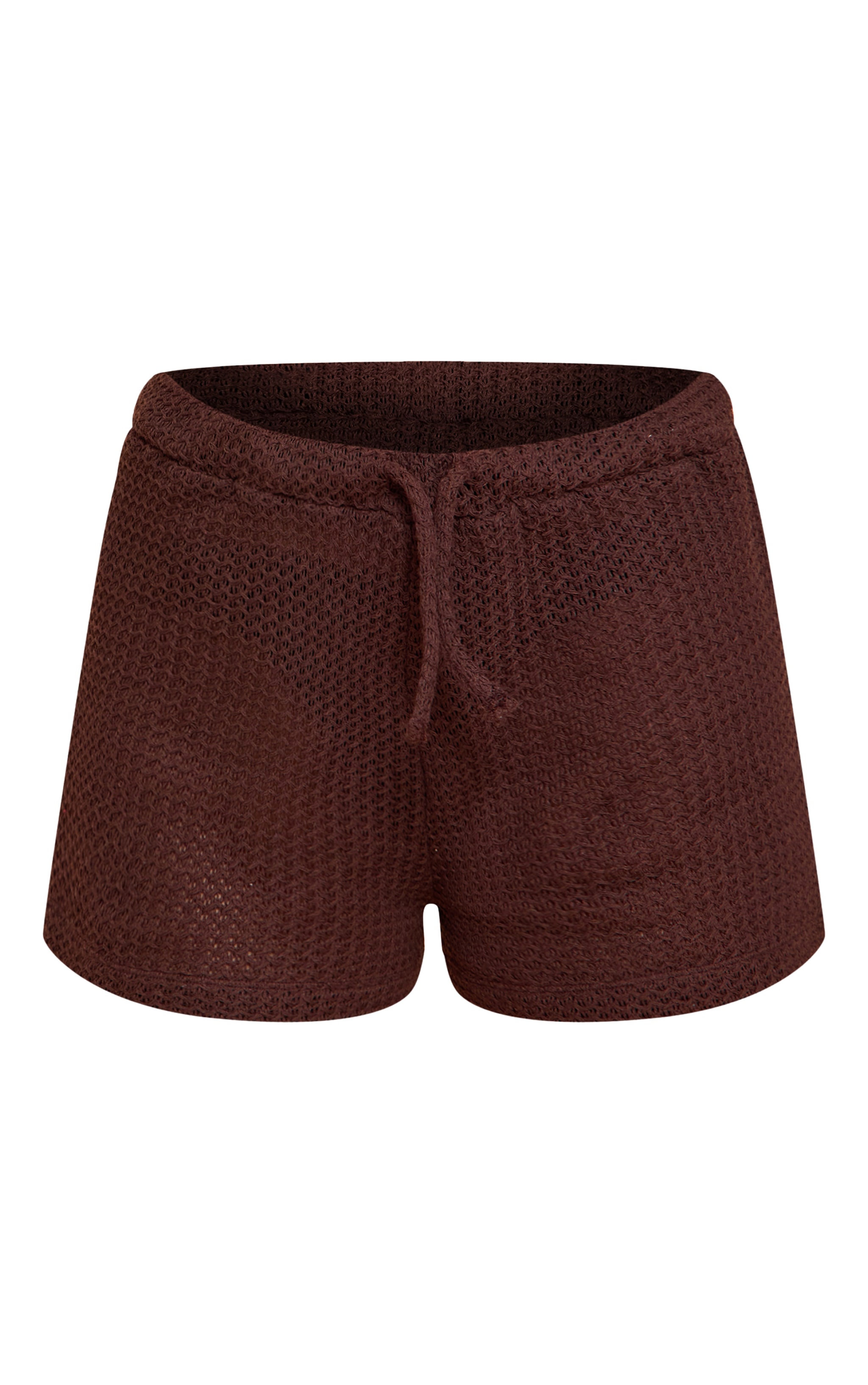 Short oversize chocolat à taille mi-haute image 6