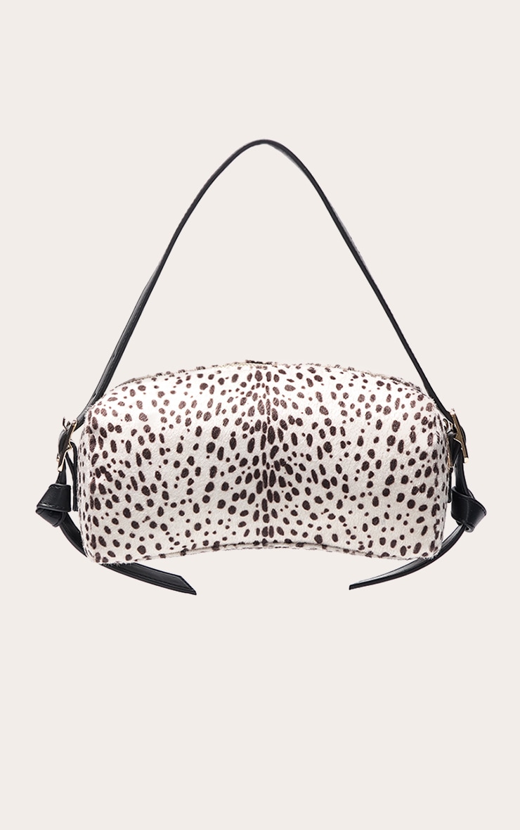 Dalmation Print Pony Hair Baguette Shoulder Bag image 2