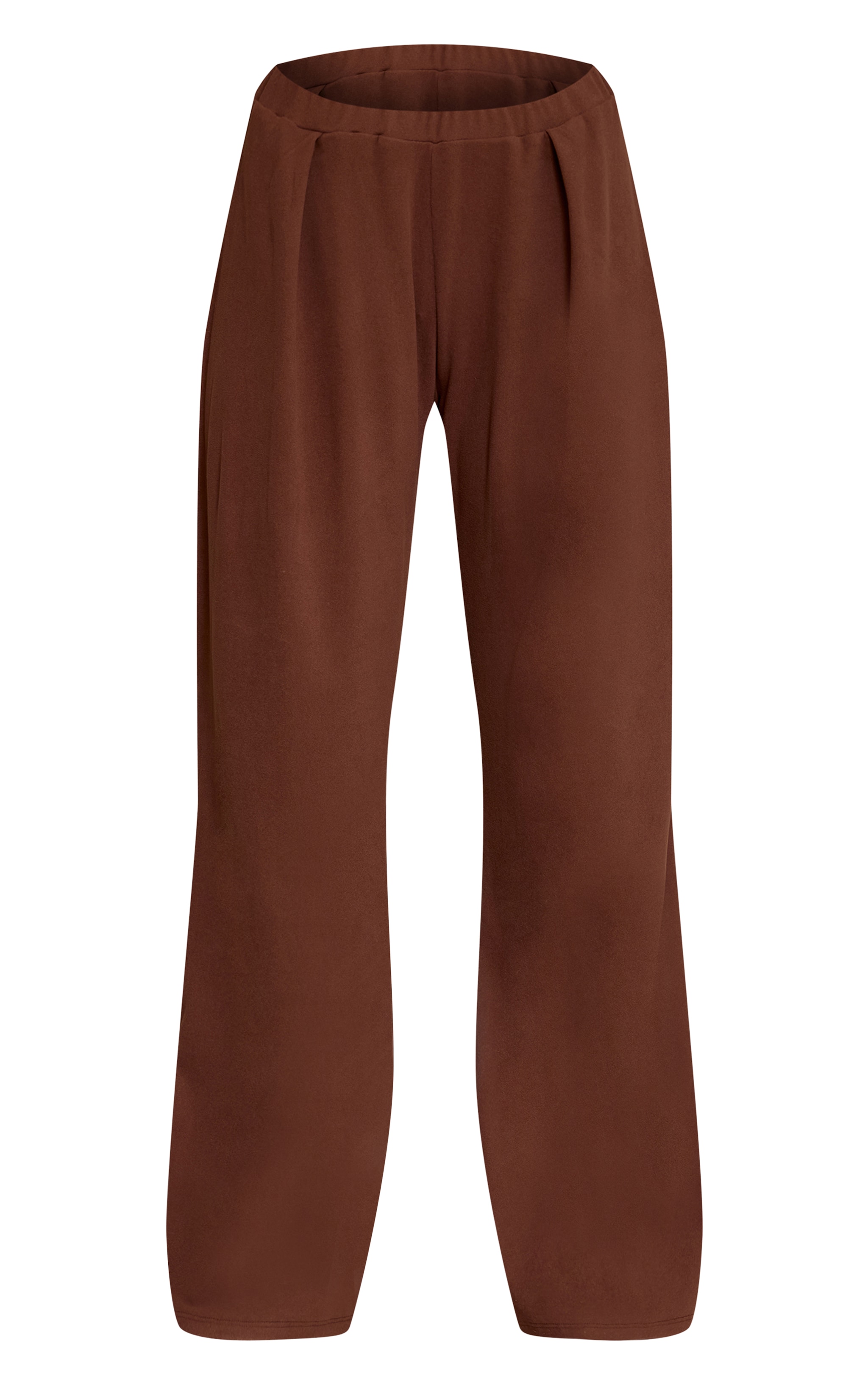 Petite Chocolate Pleat Detail Wide Leg Trousers  image 5