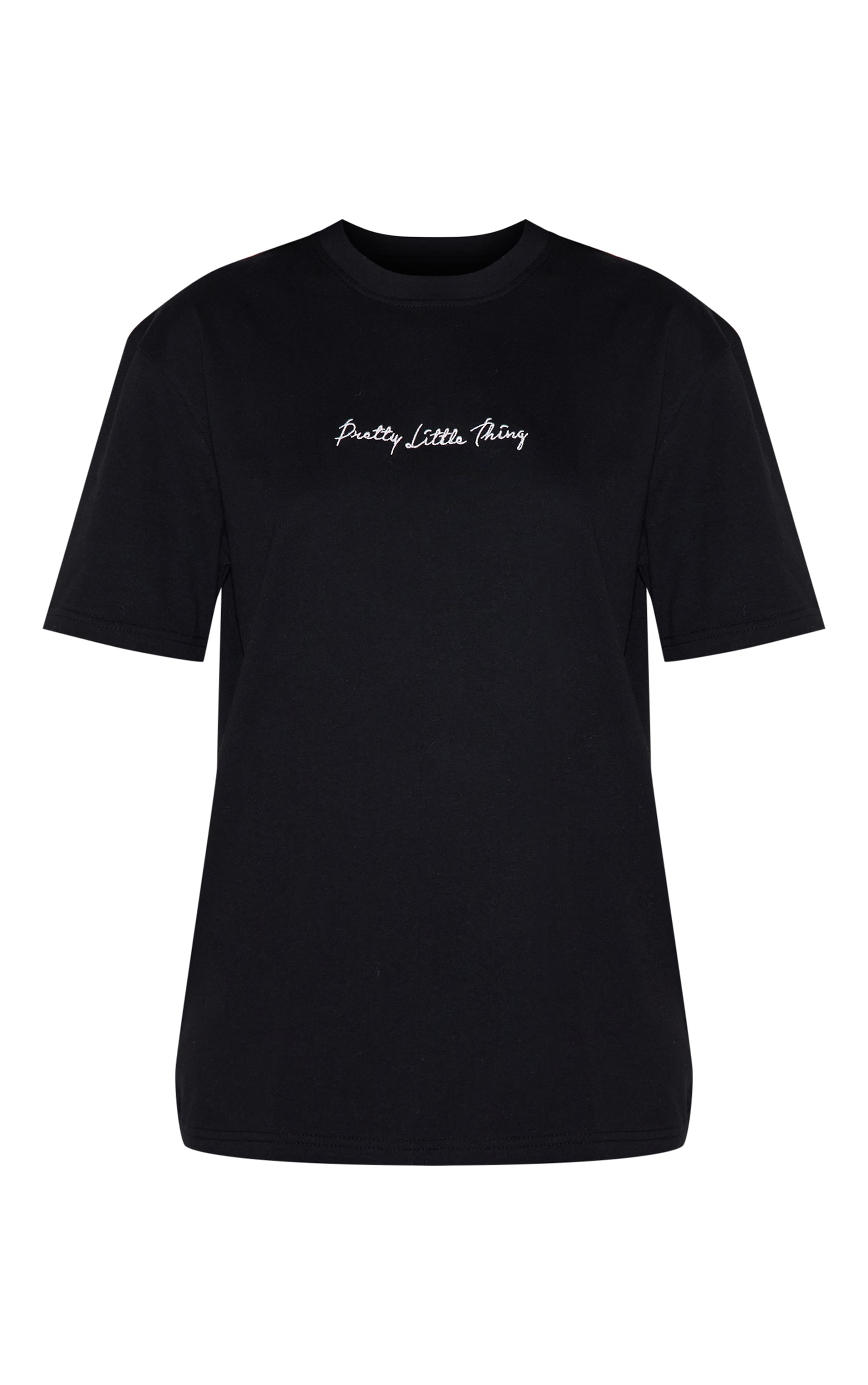PRETTYLITTLETHING Cotton Black Oversized T-Shirt image 5