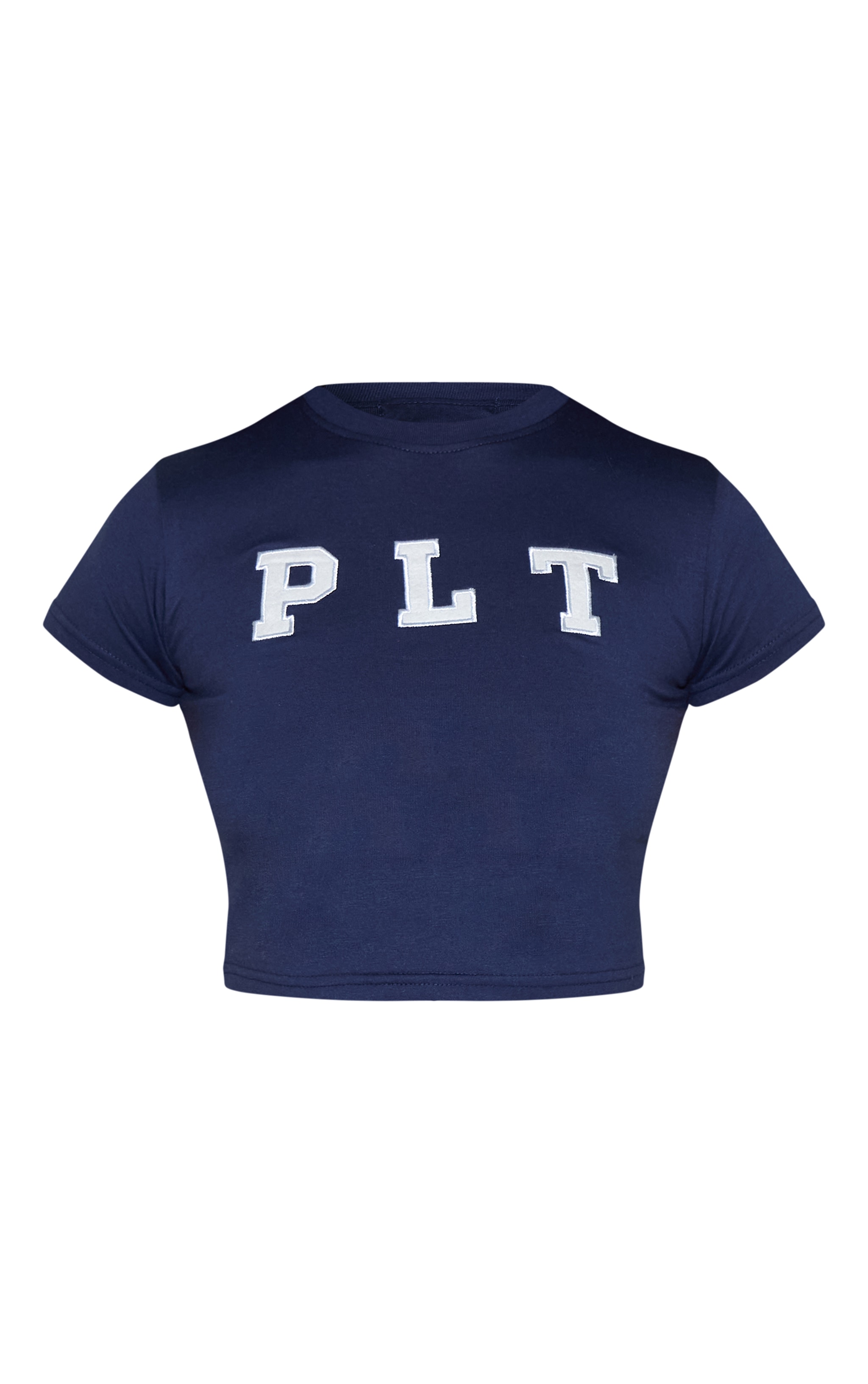 PRETTYLITTLETHING Navy Fitted T Shirt image 5