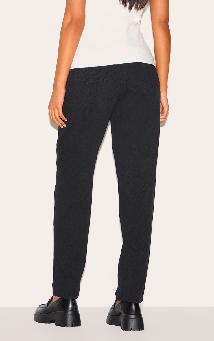 Tall Washed Black High Waist Mom Jeans image 3