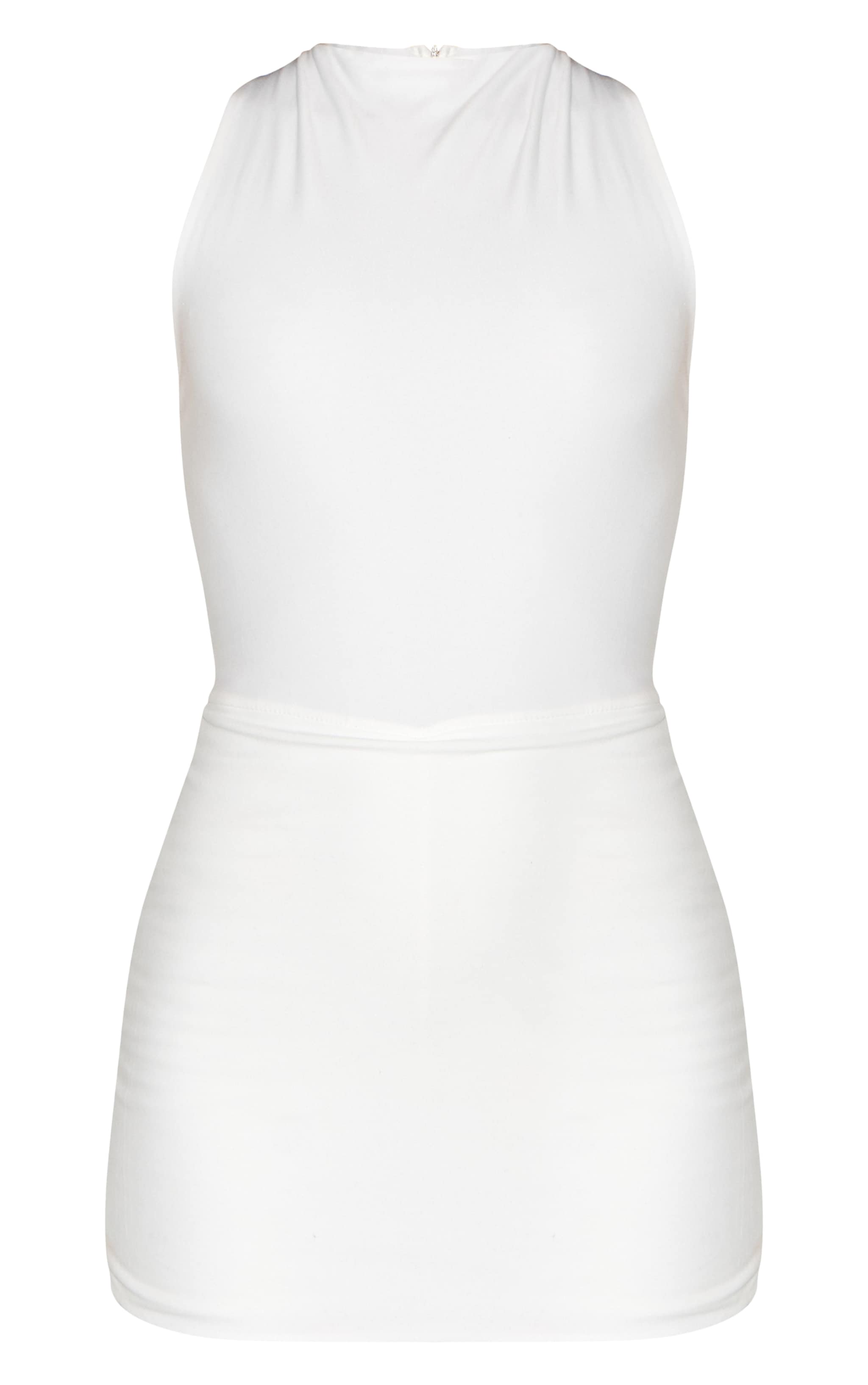 Cream Soft Touch High Neck Skort Romper image 5