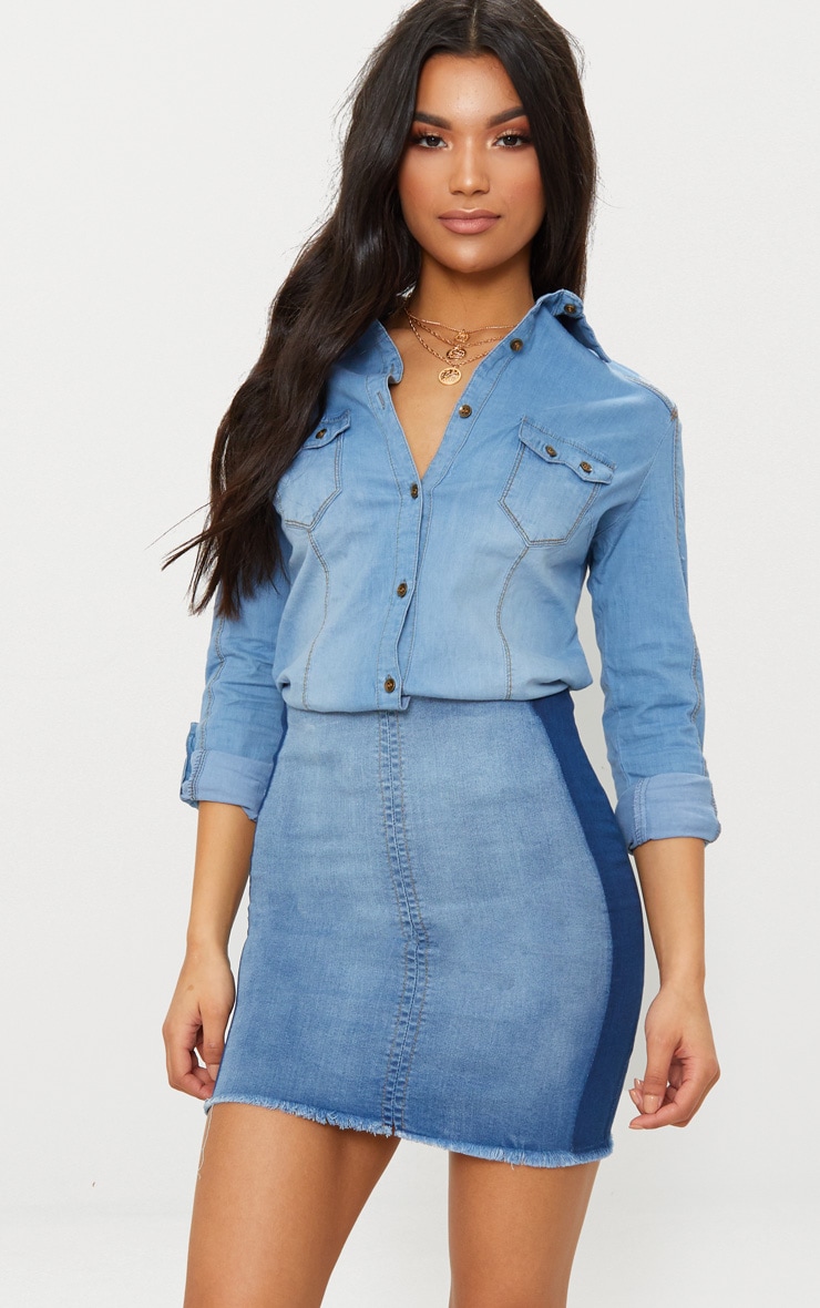 stretchy denim skirt