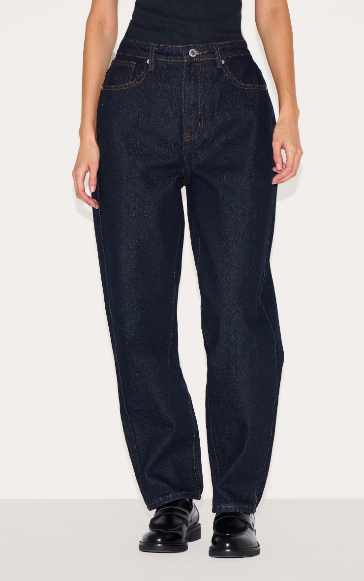Dark Indigo High Waist Mom Jeans image 2