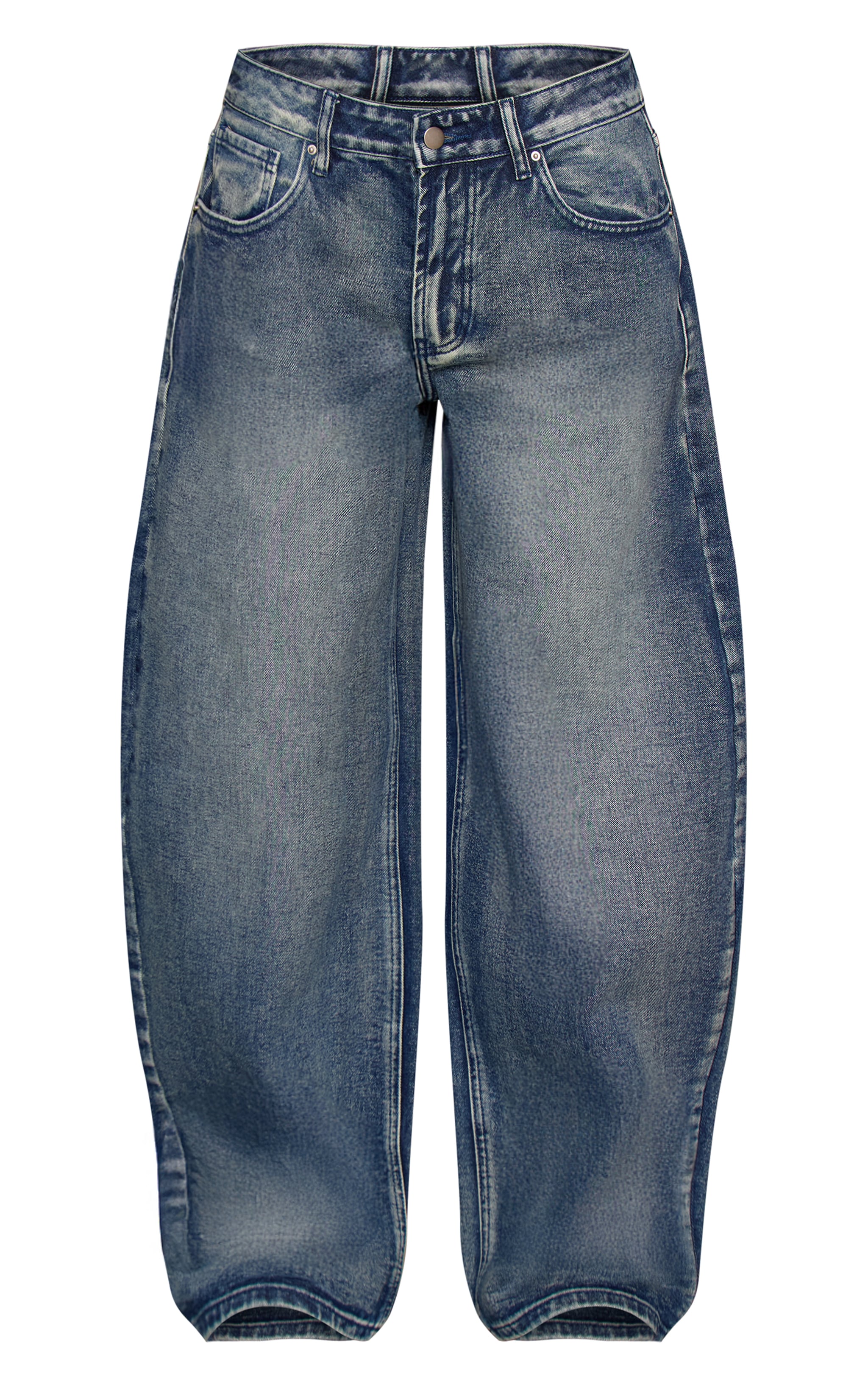 Vintage Low Rise Barrel Jeans image 5