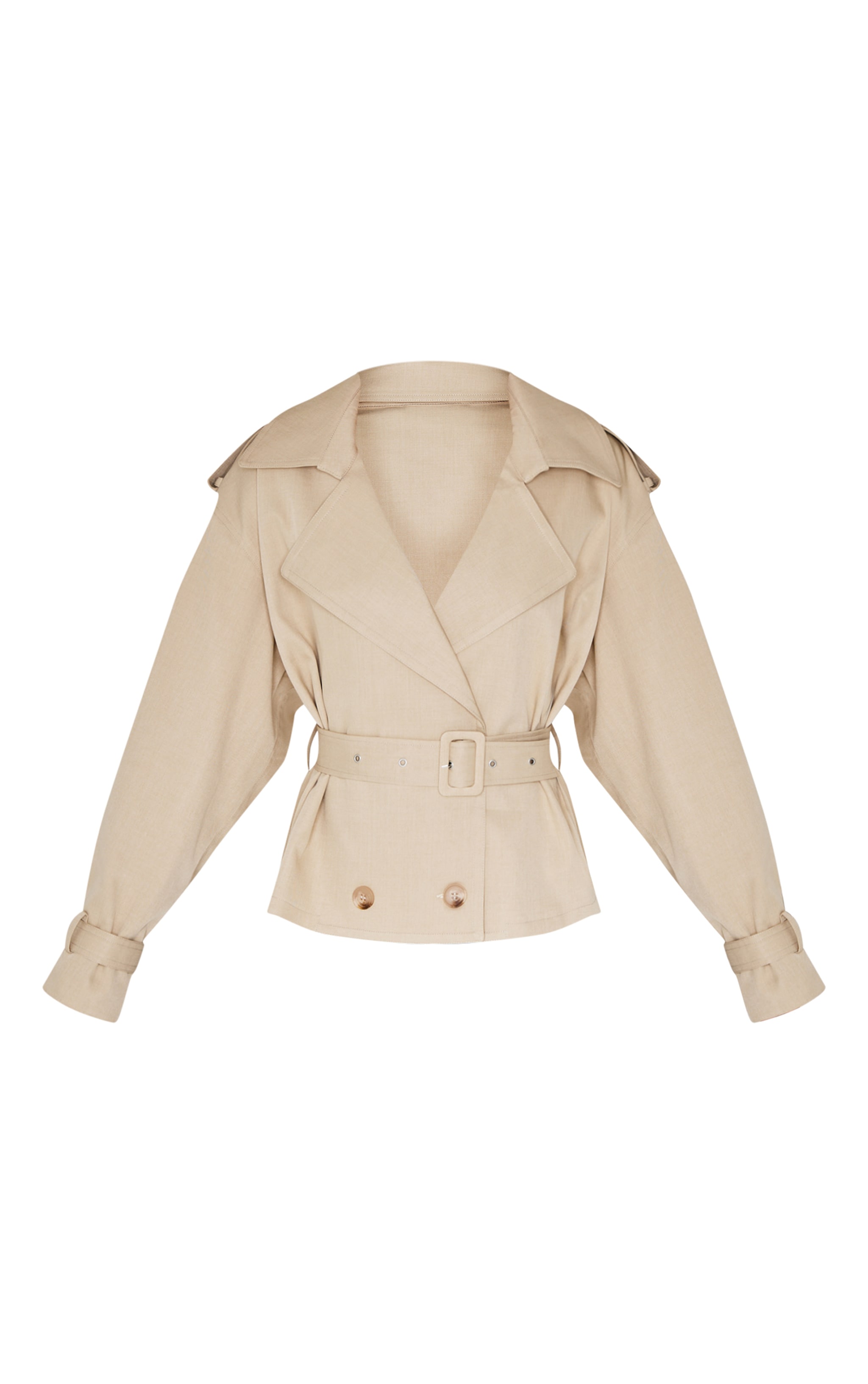 Trench classique beige style coupé image 5