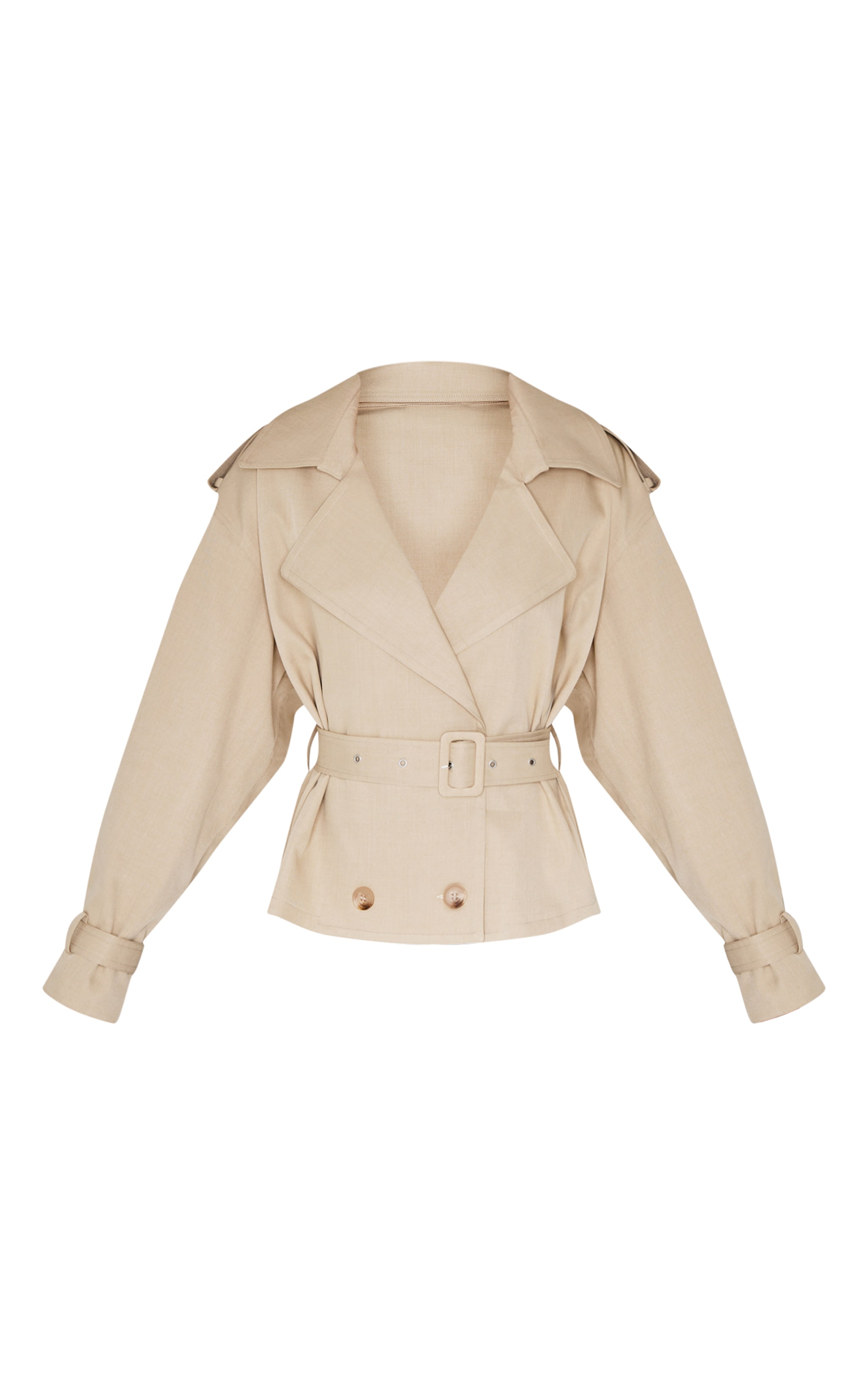 Beige Classic Grazer Length Trench Coat image 5