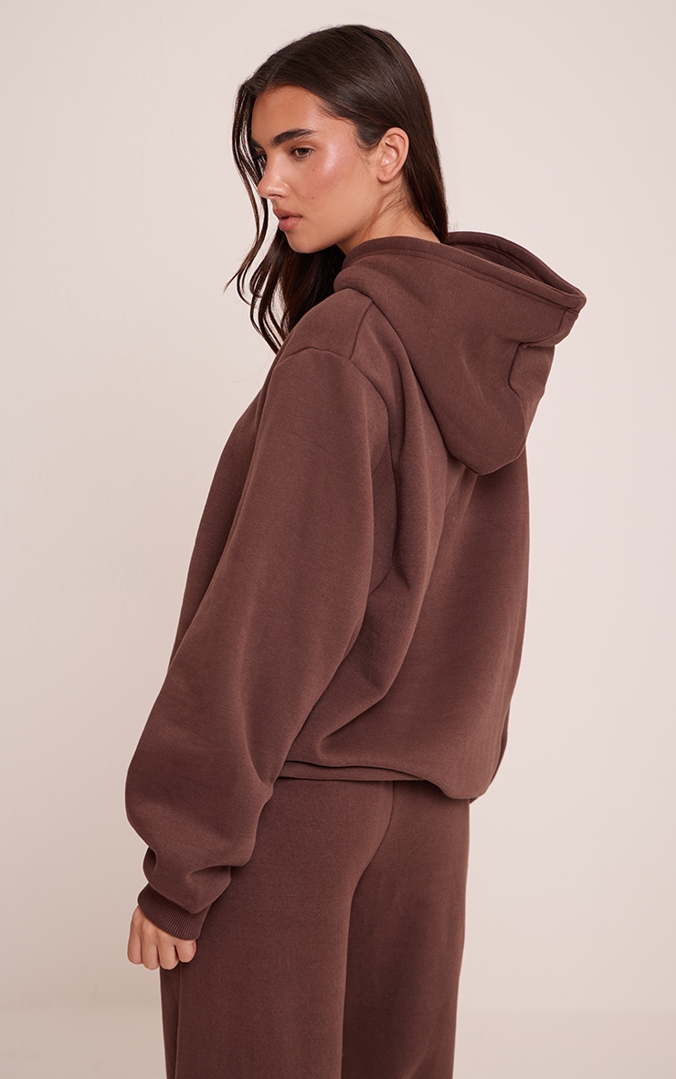 Chocolate PLT Badge Cotton Fleece Pullover Hoodie image 2