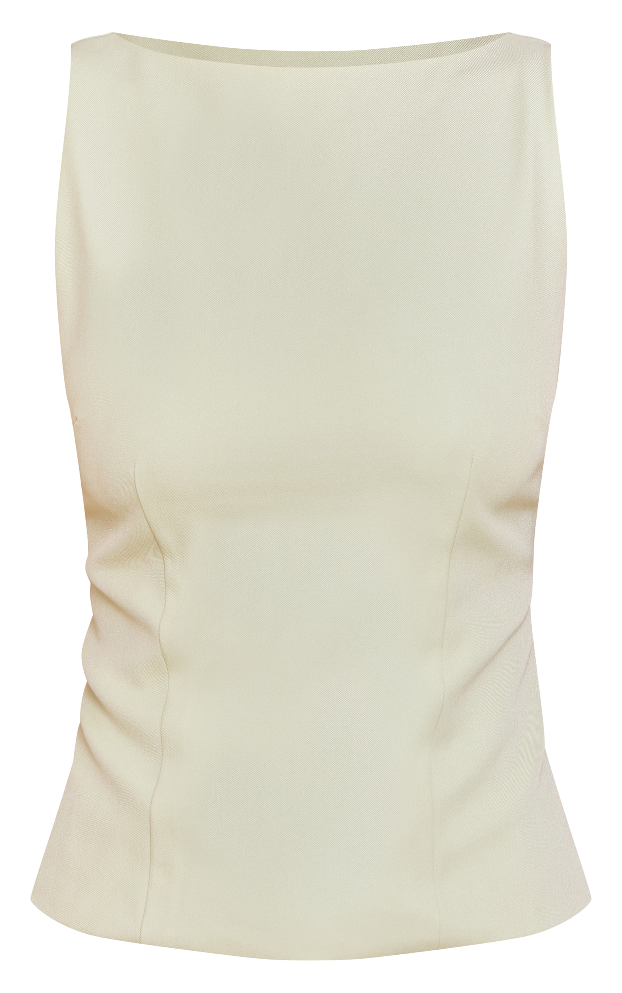 Pale Lime Racer Neck Detail Top image 5