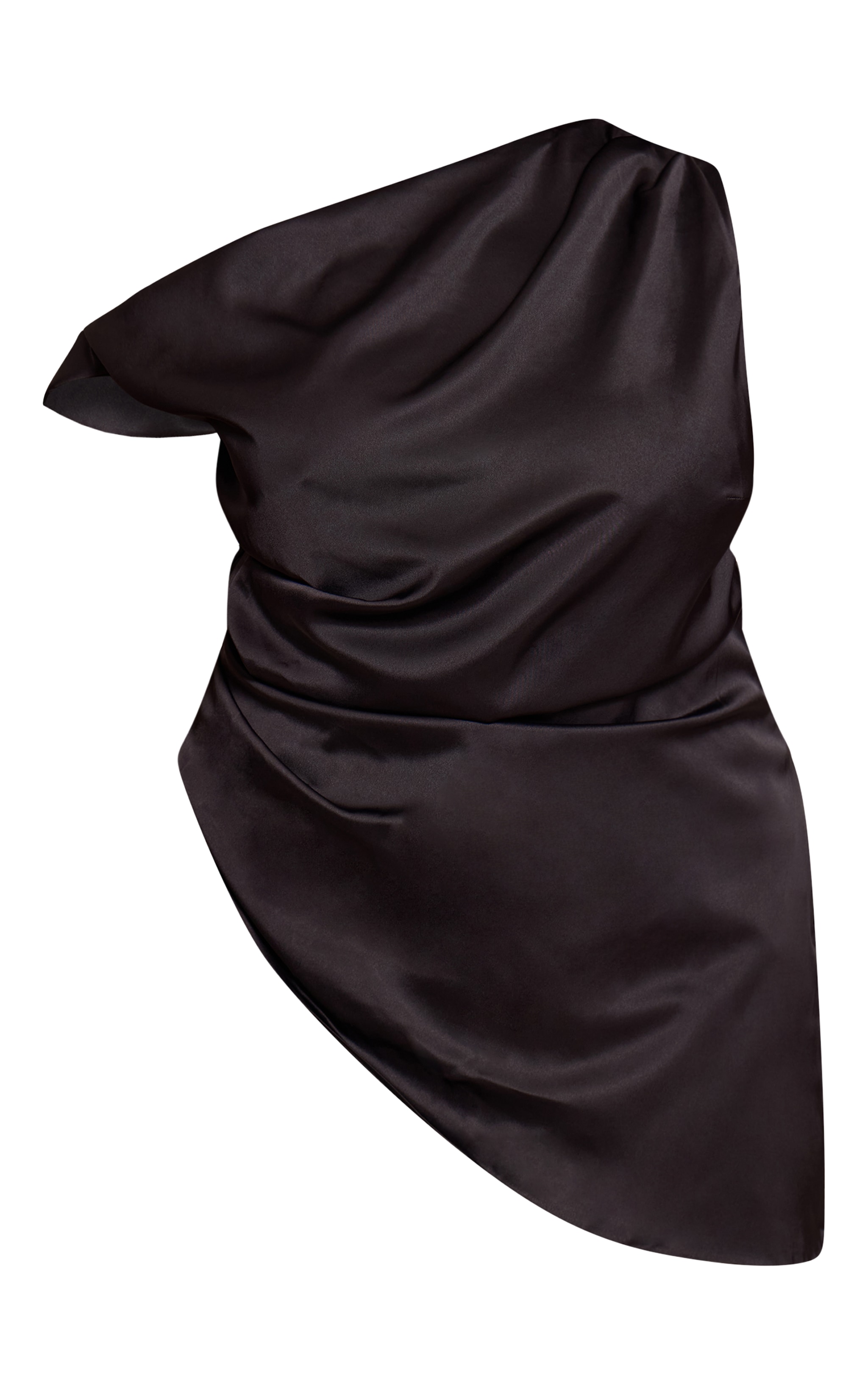 Plus Black Satin Knot Detail Top image 5